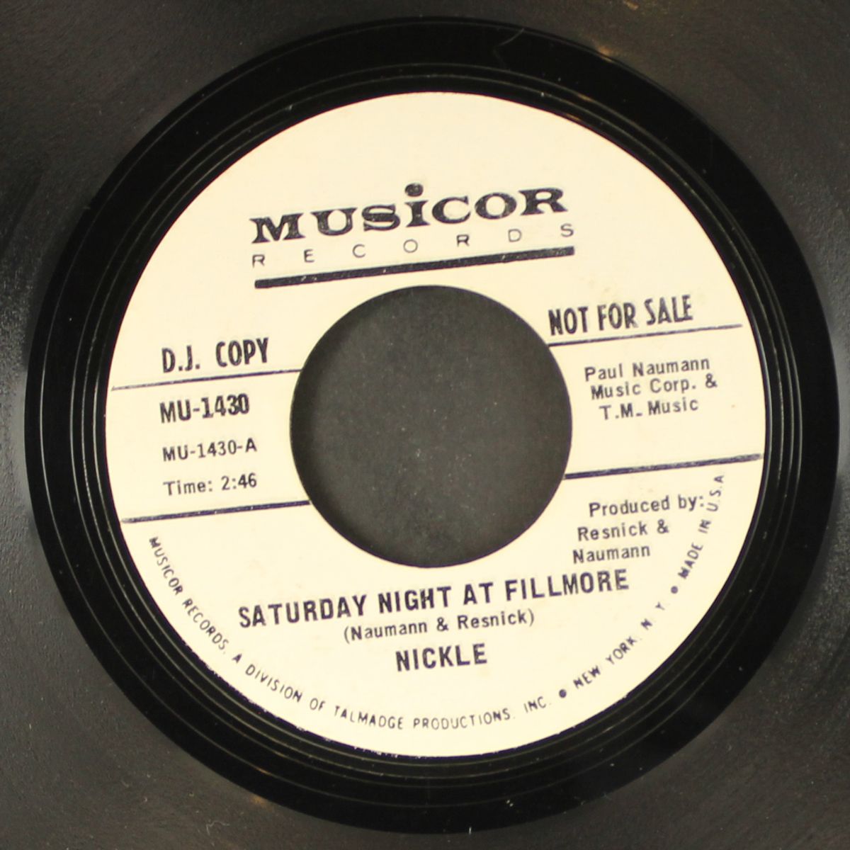 saturday night at fillmore / same by NICKLE