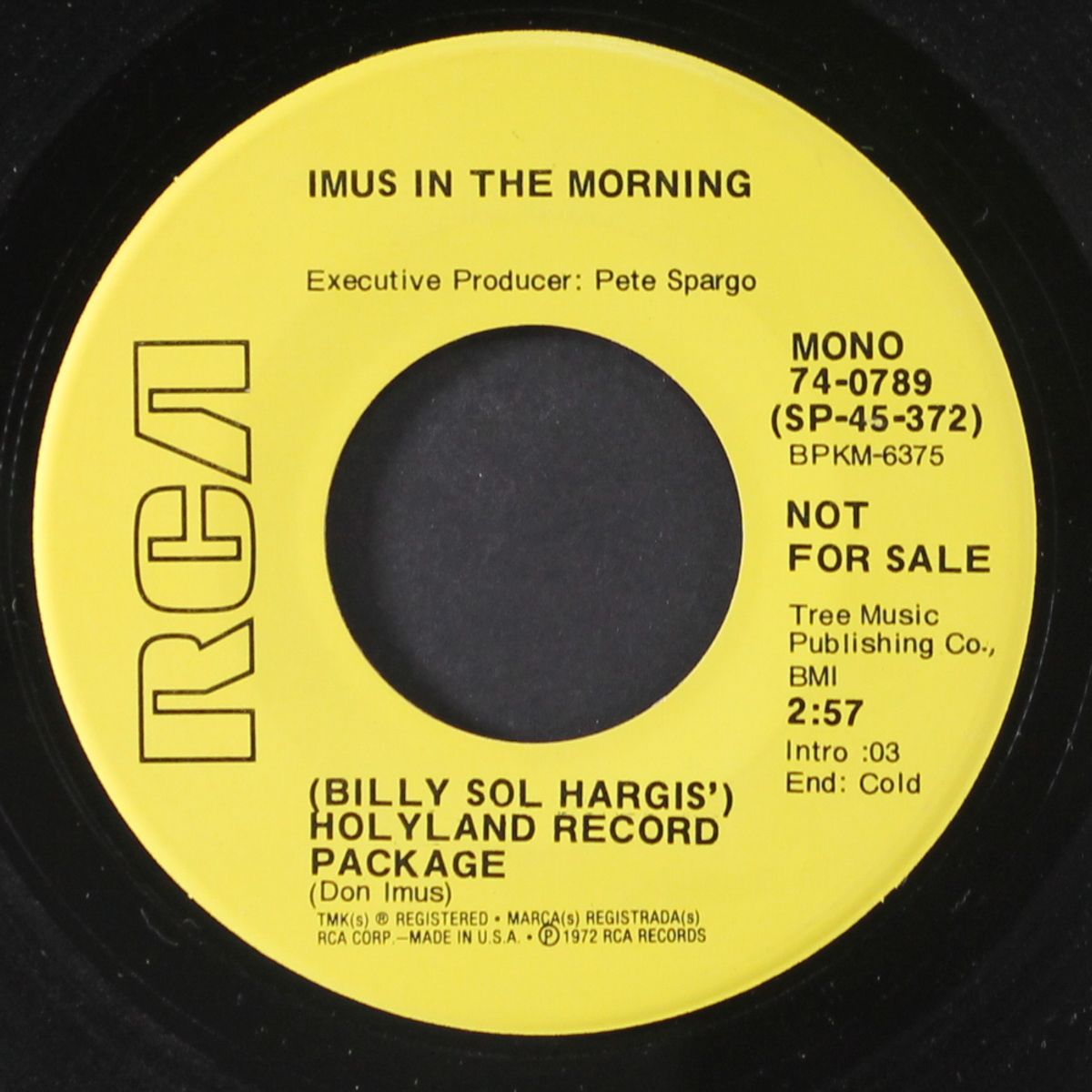 (billy sol hargis') holyland record package / mono by IMUS IN THE MORNING