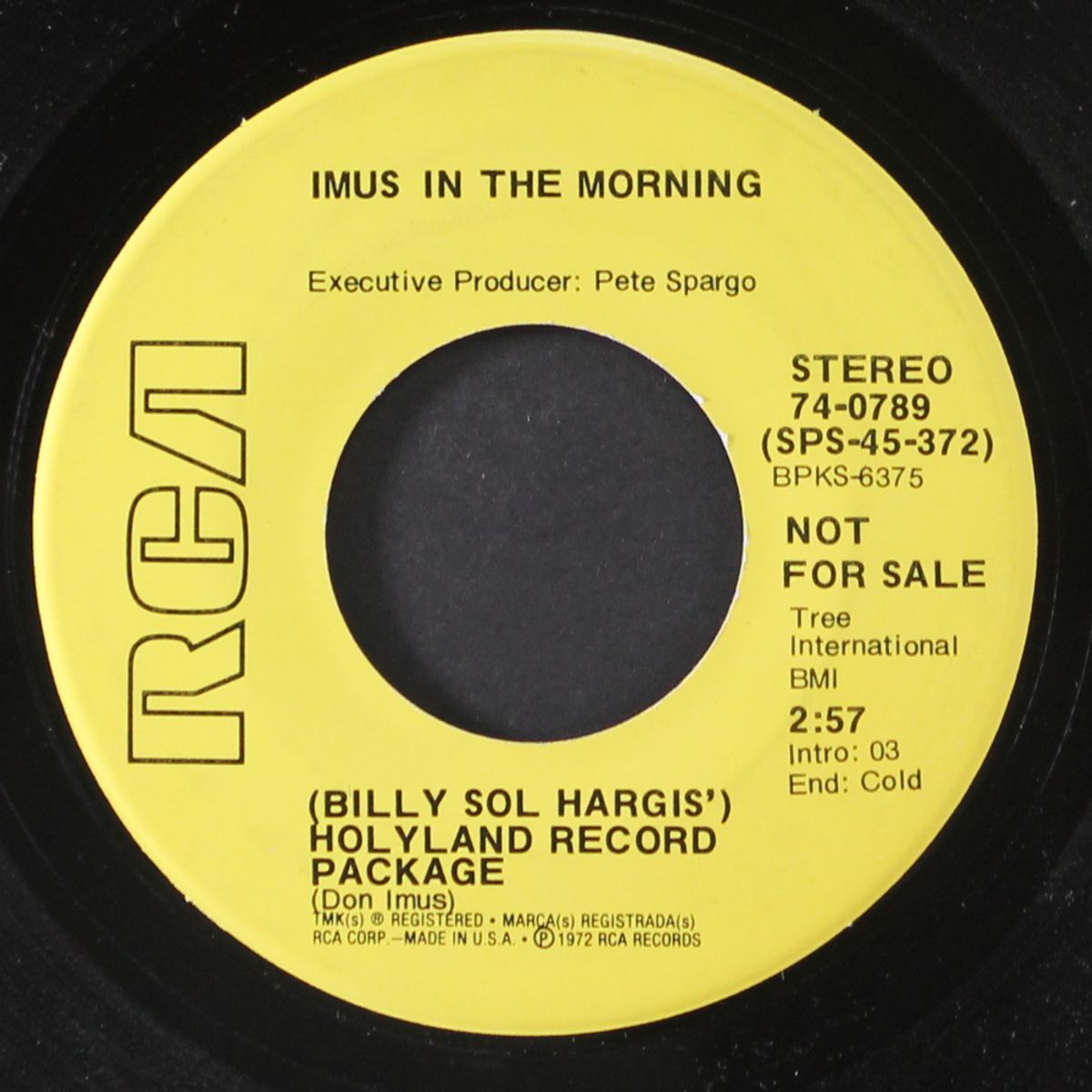 (billy sol hargis') holyland record package / mono by IMUS IN THE MORNING