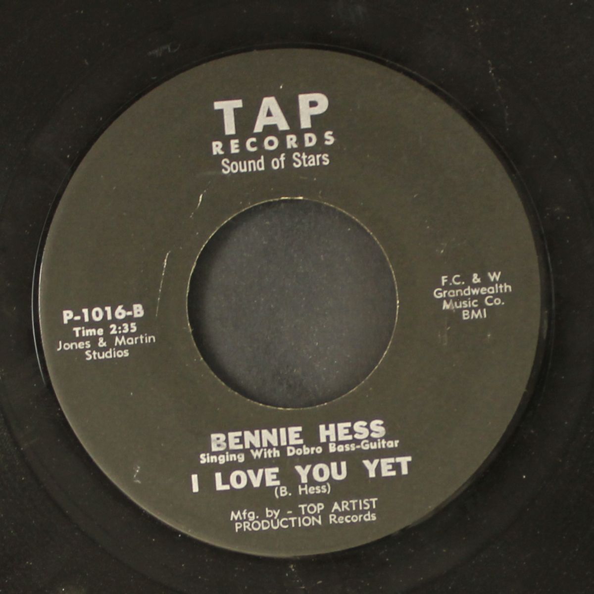 tennessee mama blues / i love you yet by BENNIE HESS