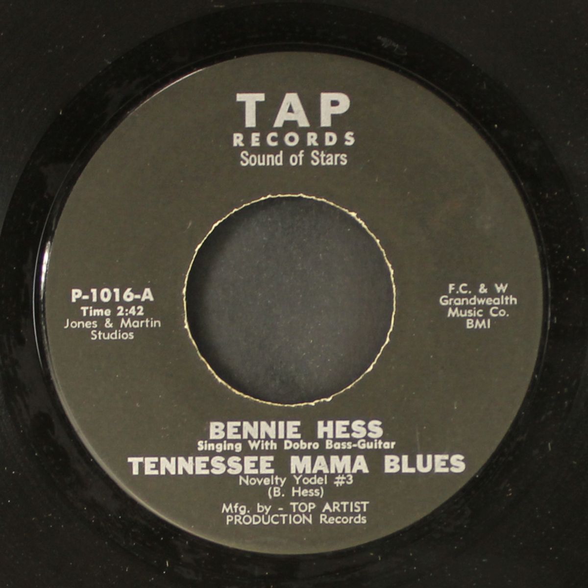 tennessee mama blues / i love you yet by BENNIE HESS