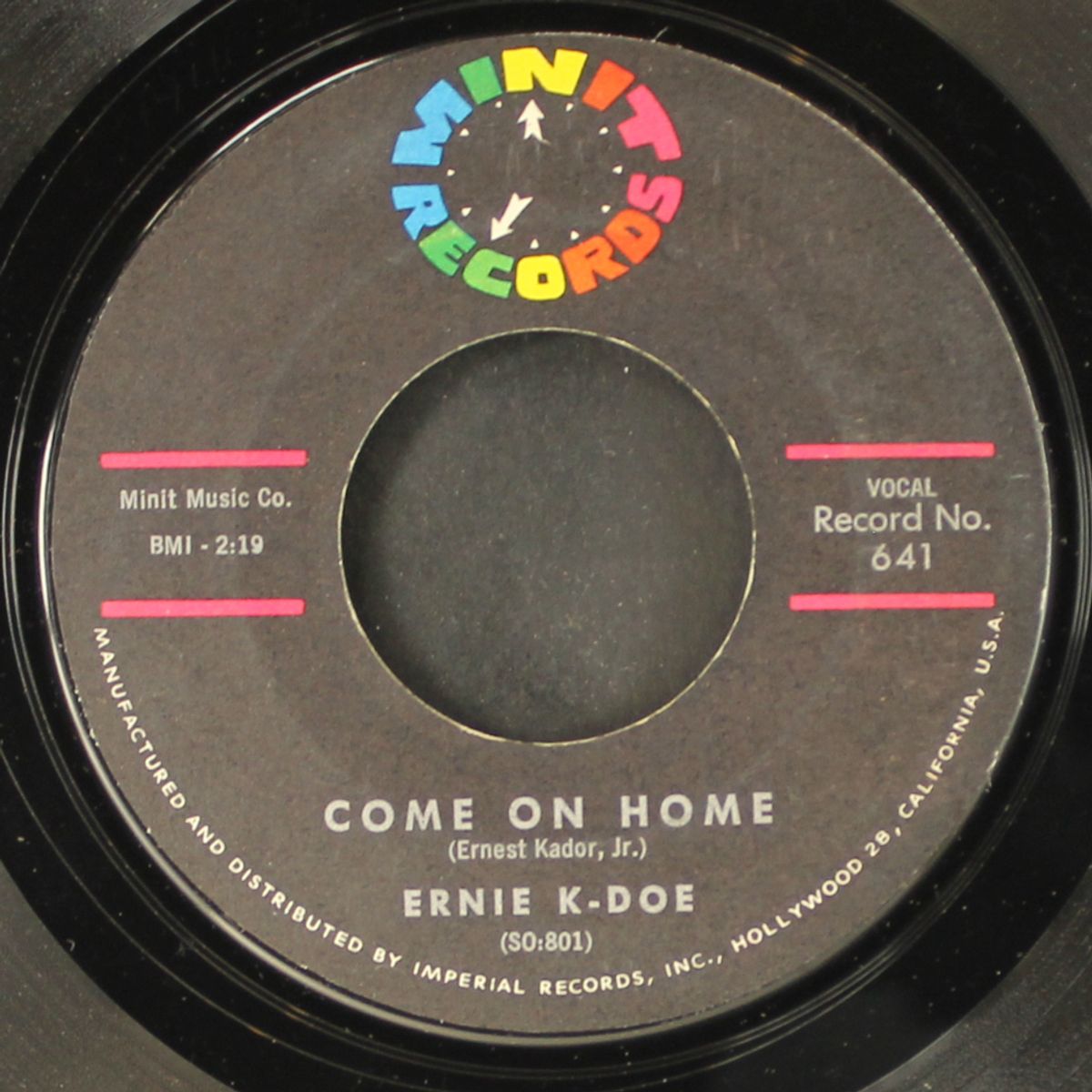 come on home / popeye joe by ERNIE K-DOE