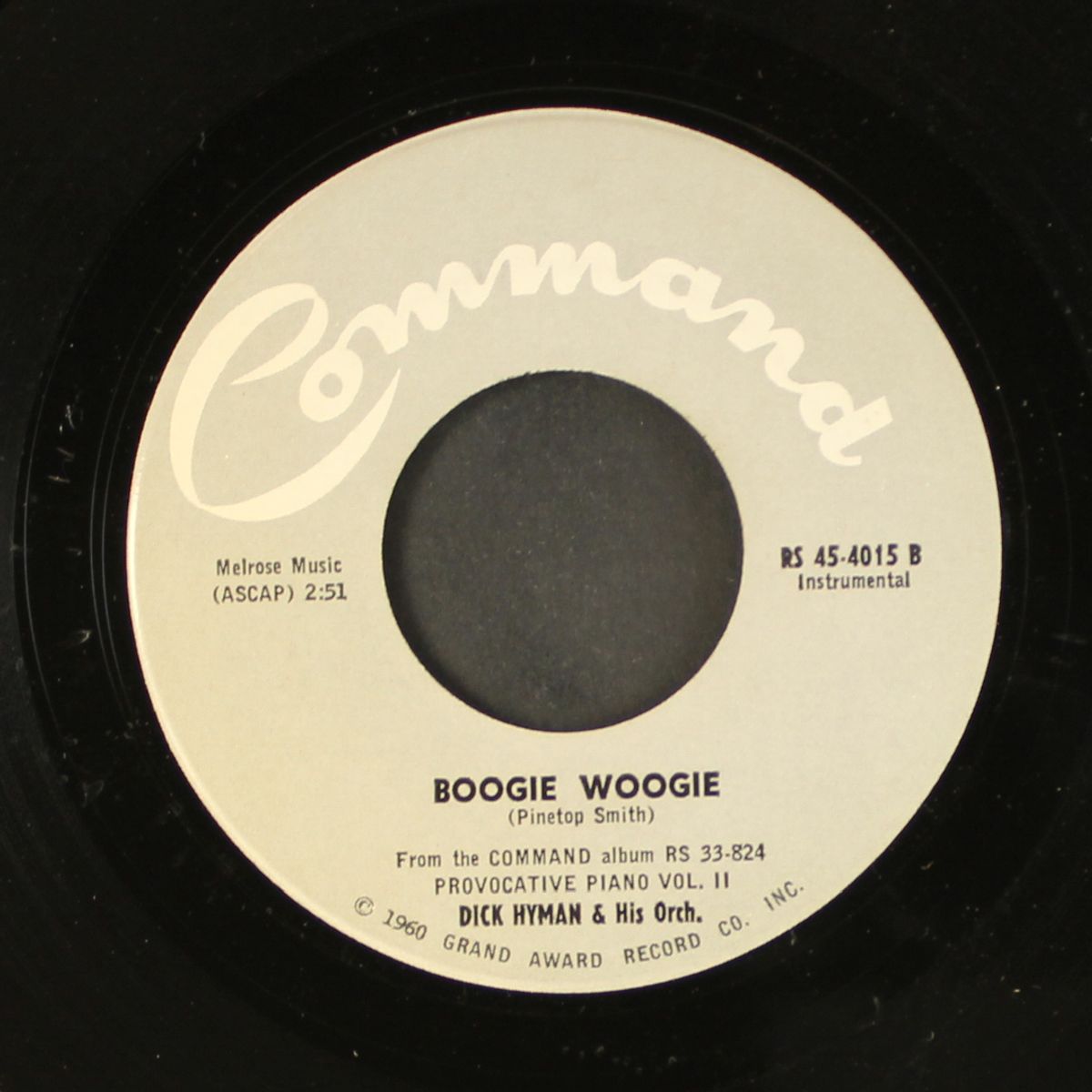 mack th eknife / boogie woogie by DICK HYMAN