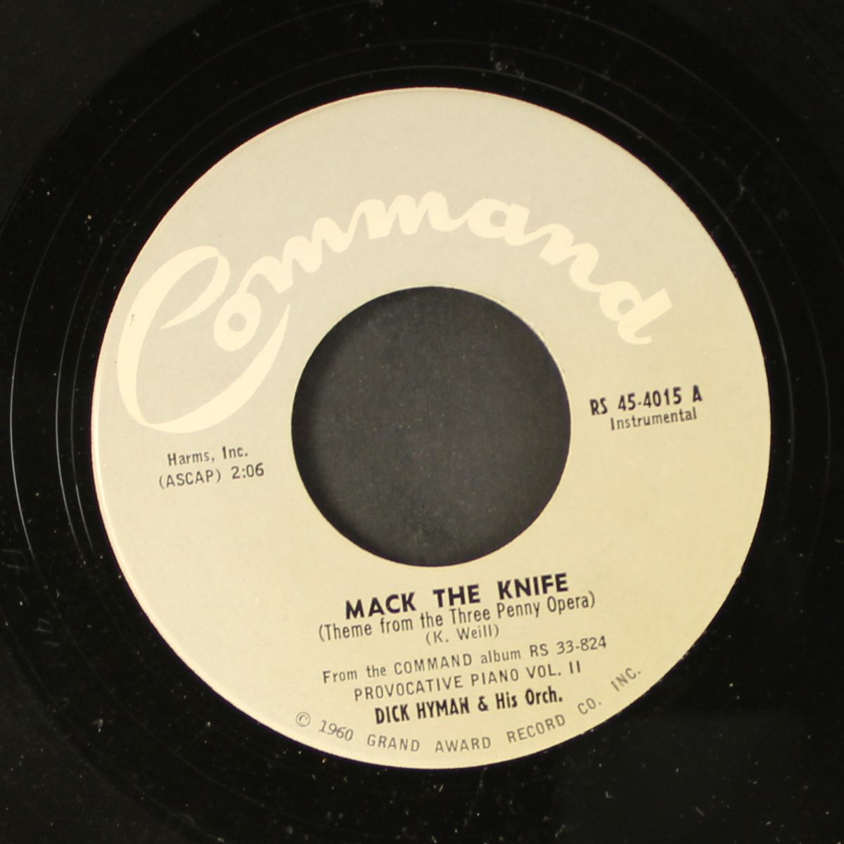 mack th eknife / boogie woogie by DICK HYMAN