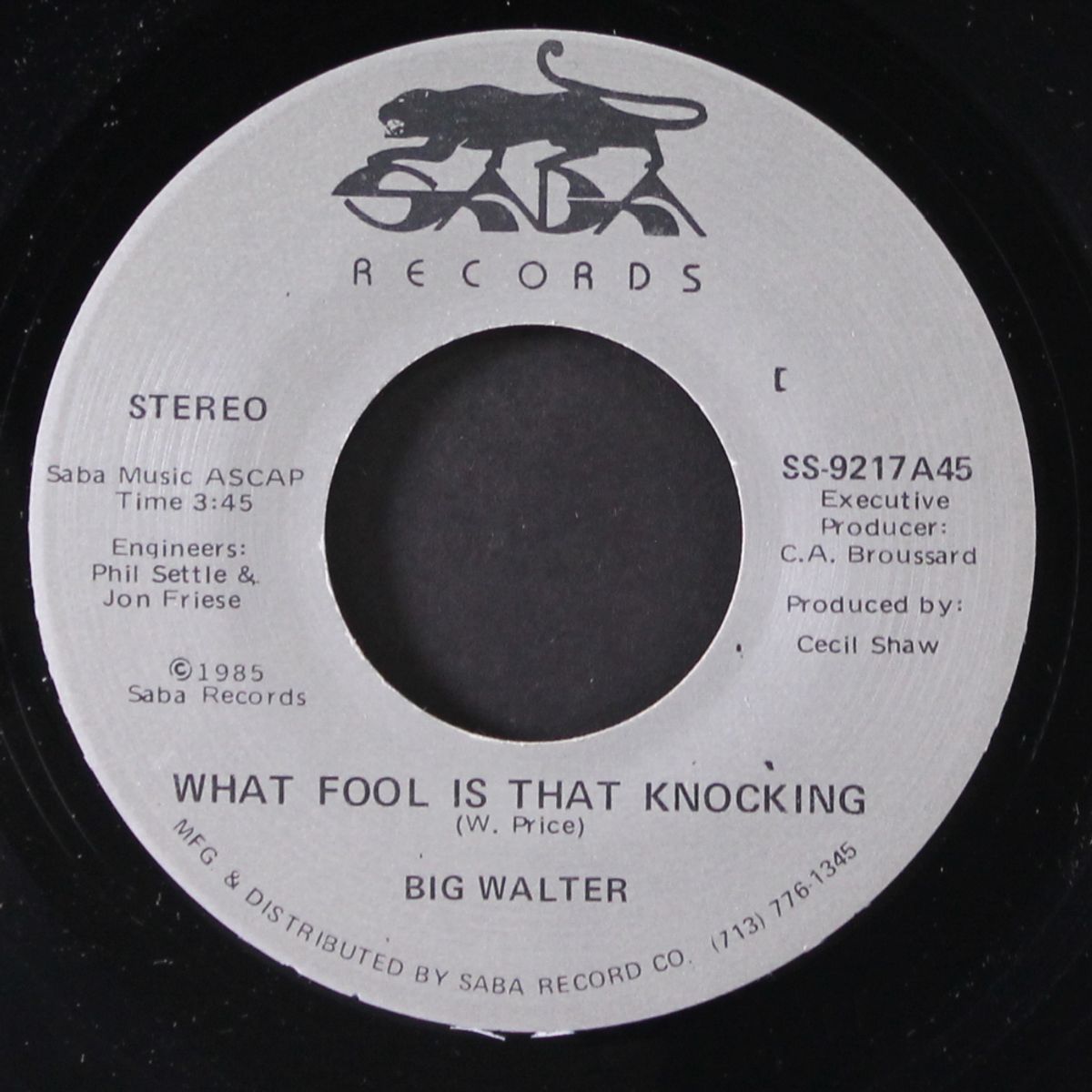 what fool is that knocking / walkin' down life's hiway by BIG WALTER