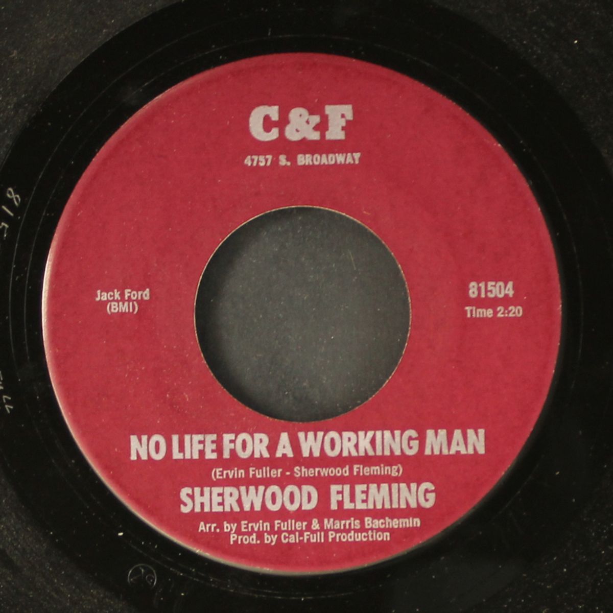 no life for a working man by SHERWOOD FLEMING