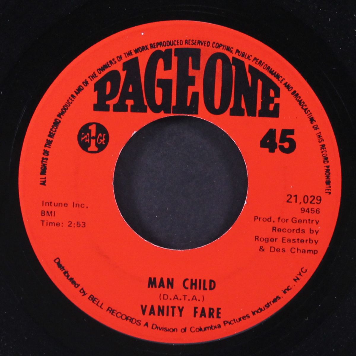 hitchin' a ride / man child by VANITY FARE
