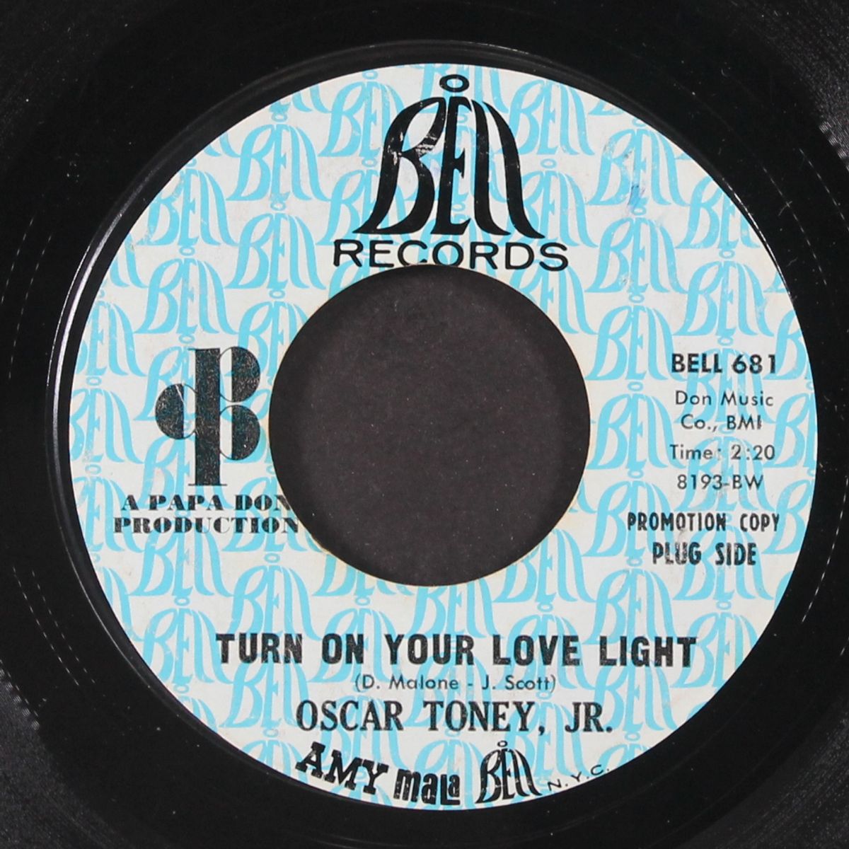 turn on your love light / any day now by OSCAR TONEY, JR.