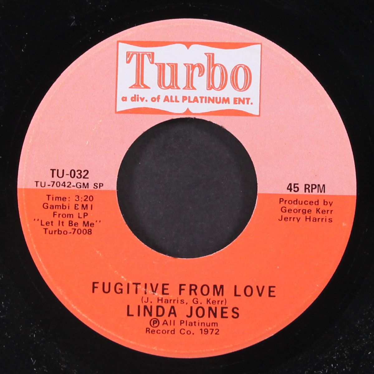 fugitive from love / things i've been through by LINDA JONES