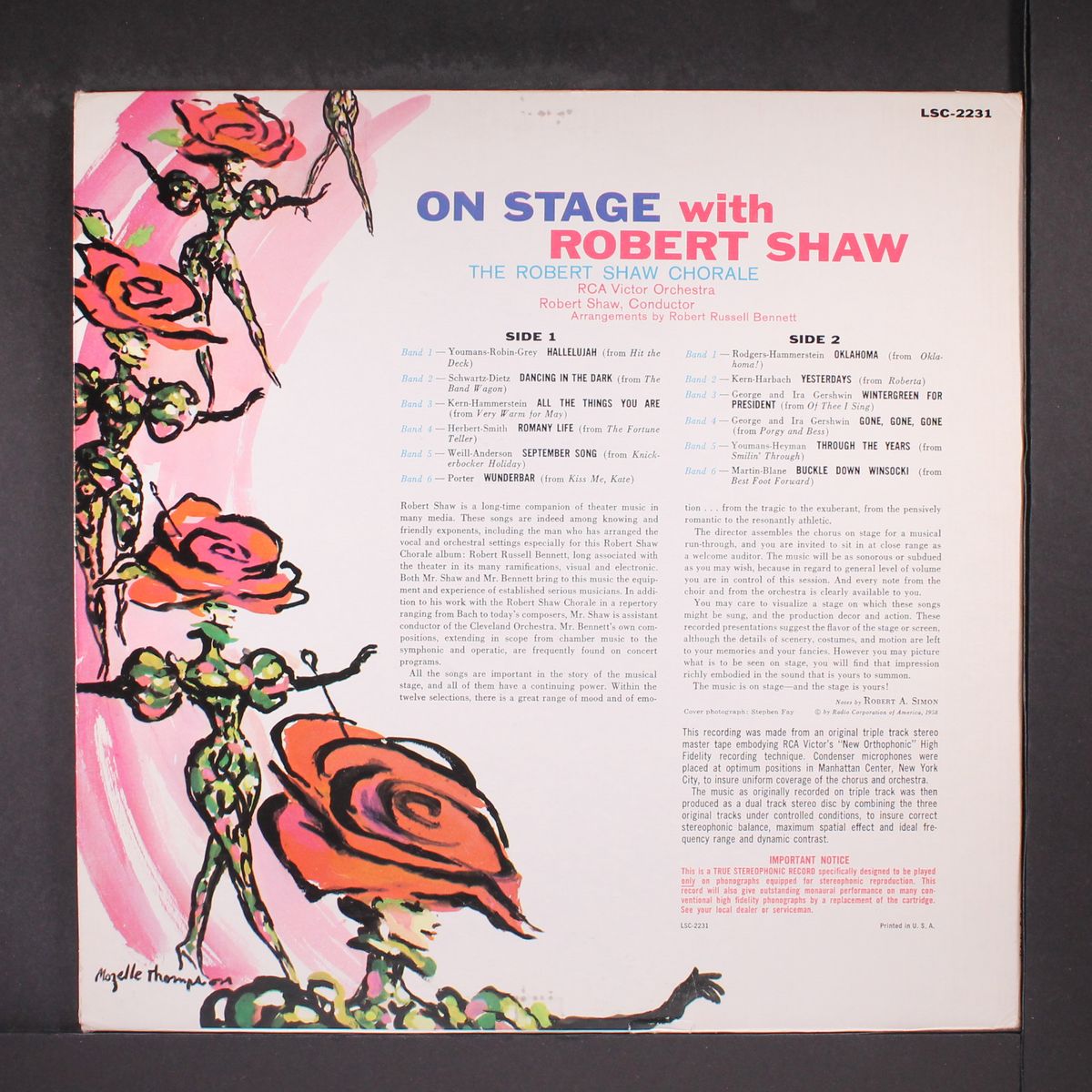 on stage with robert shaw by ROBERT SHAW CHORALE