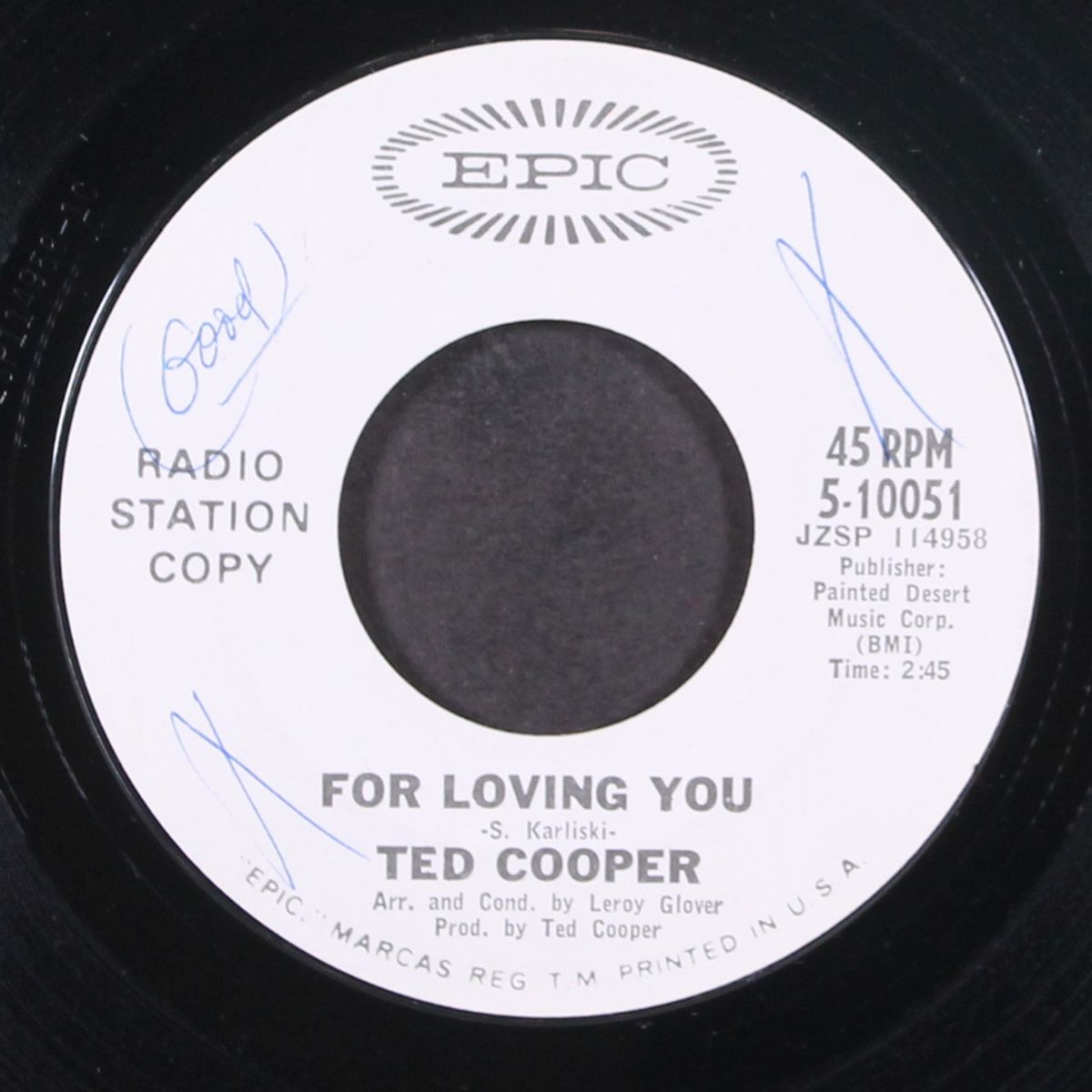 louise is gone / for loving you by TED COOPER