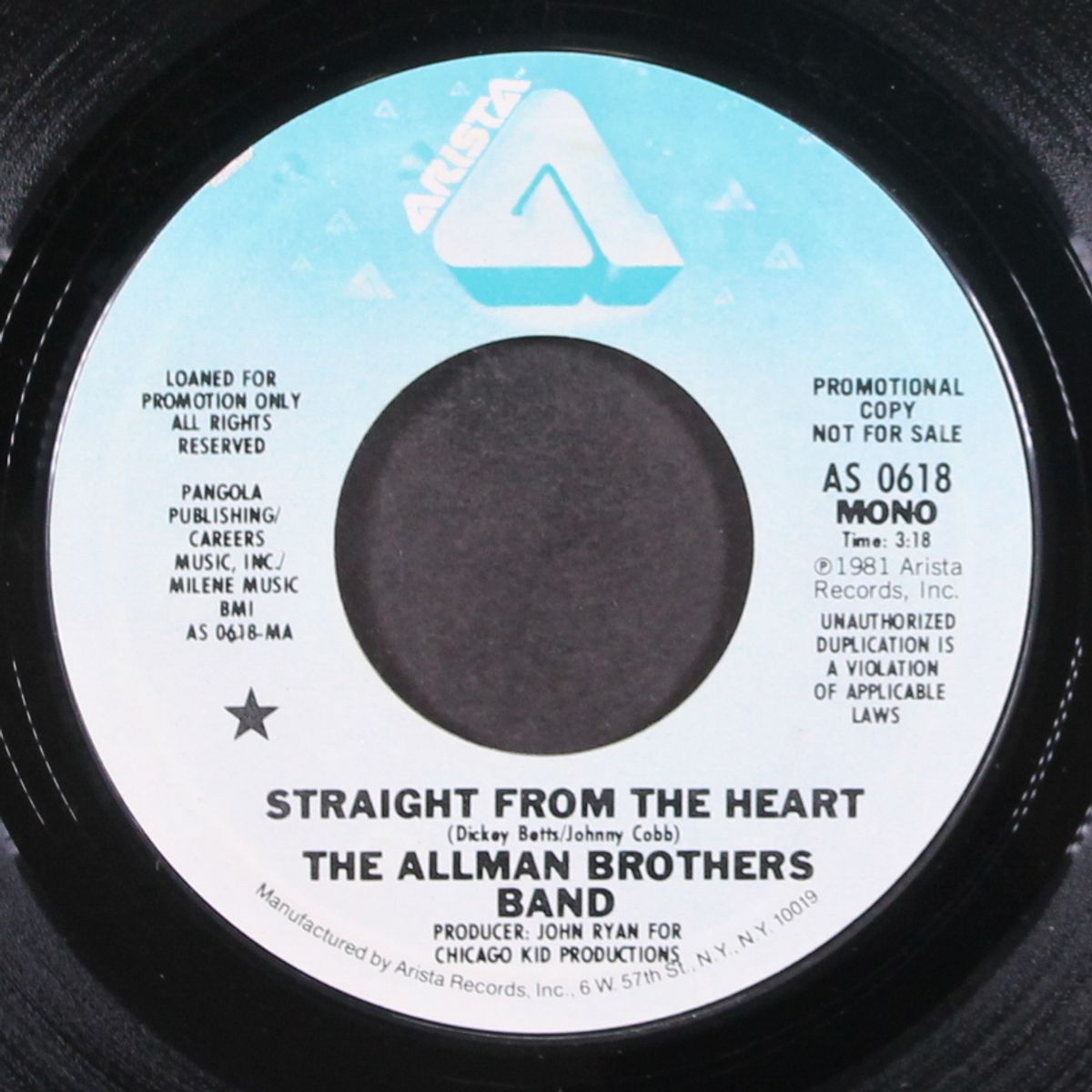 straight from the heart / same by ALLMAN BROTHERS BAND