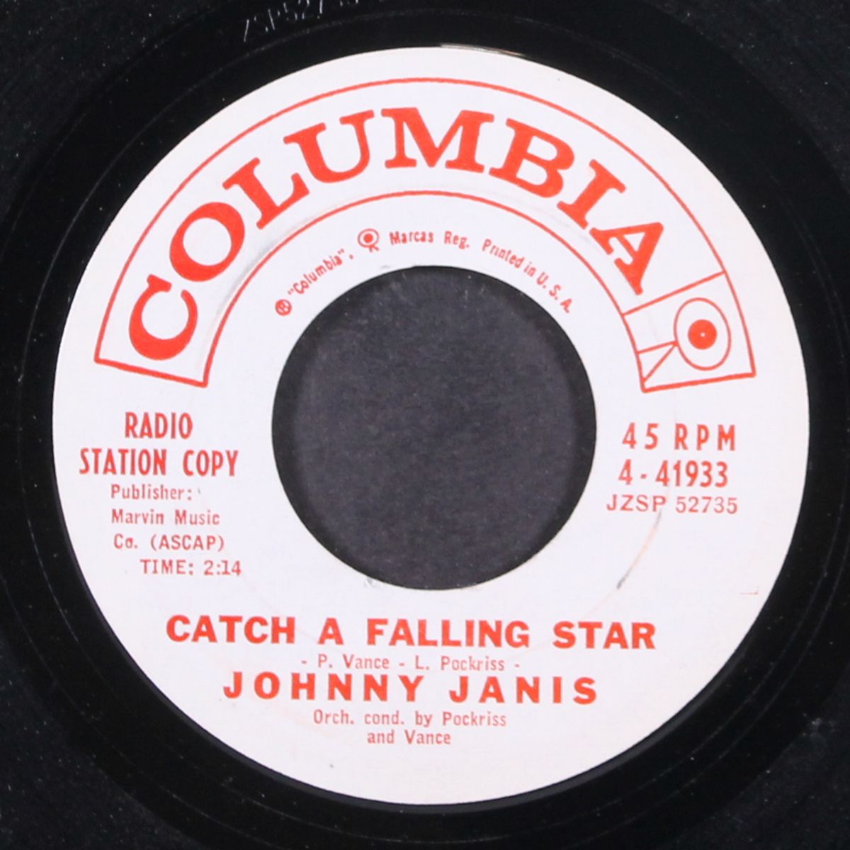 catch a falling star / as i was walkin' by JOHNNY JANIS