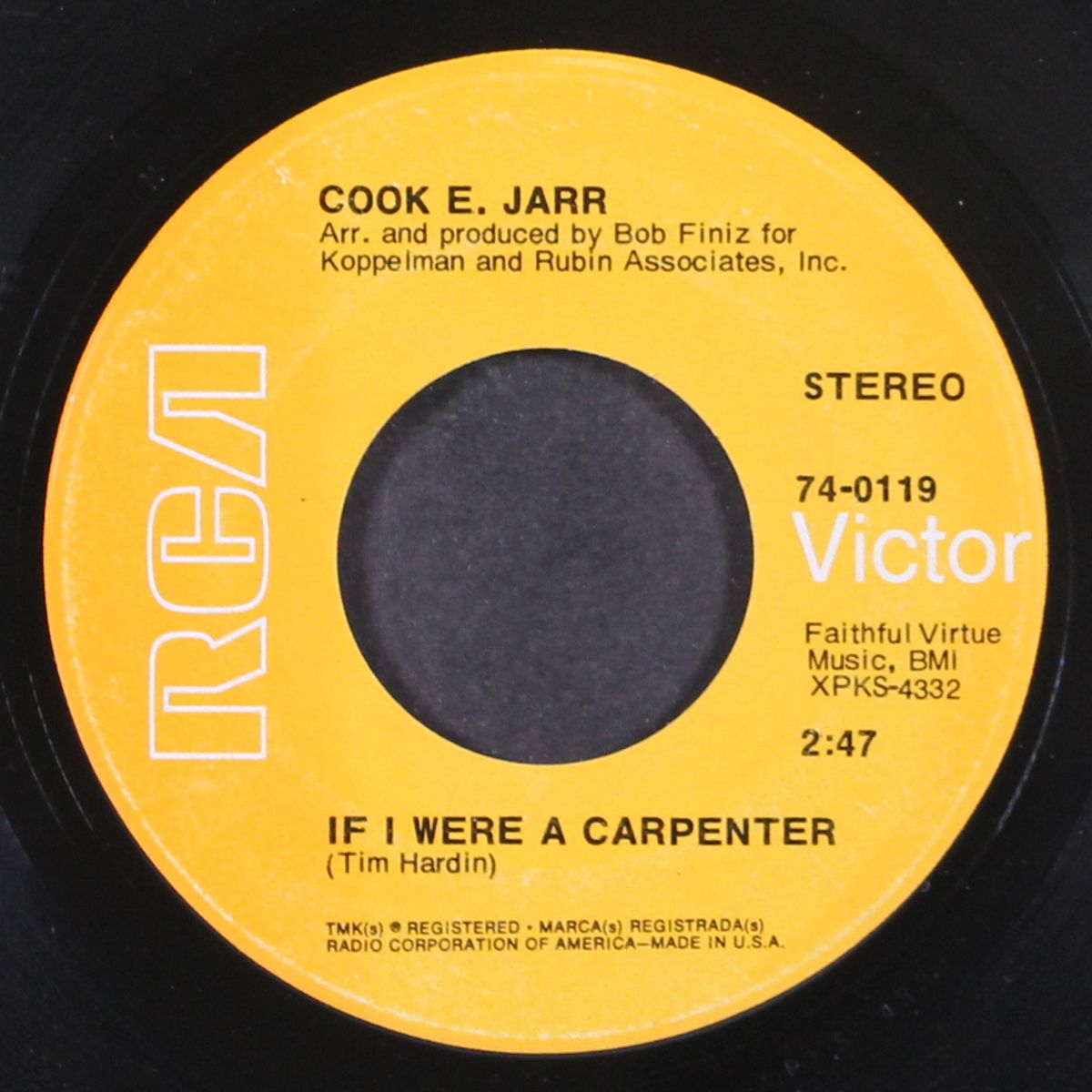 pledging my love / if i were a carpenter by COOK E. JARR
