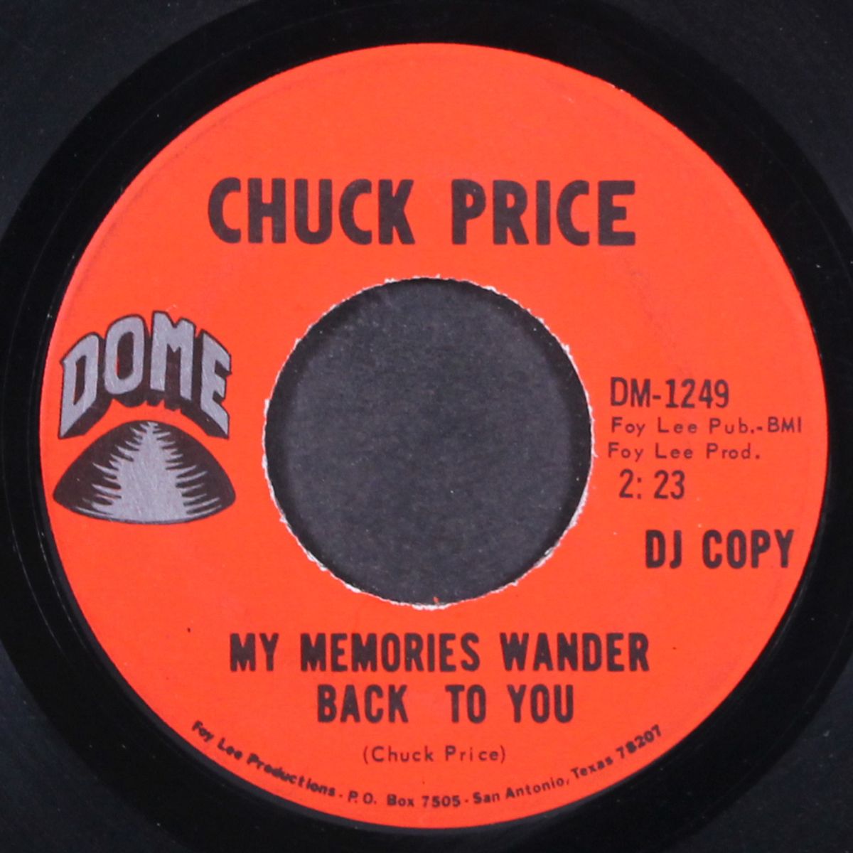 my memories wander back to you by CHUCK PRICE
