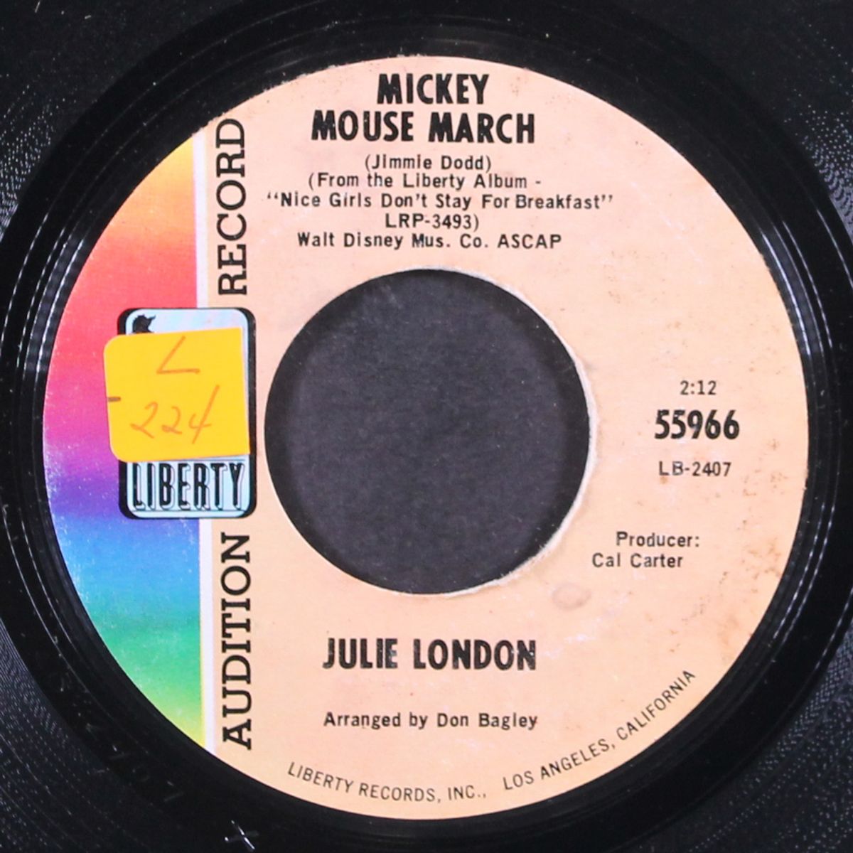 baby won't you please come home / mickey mouse march by JULIE LONDON