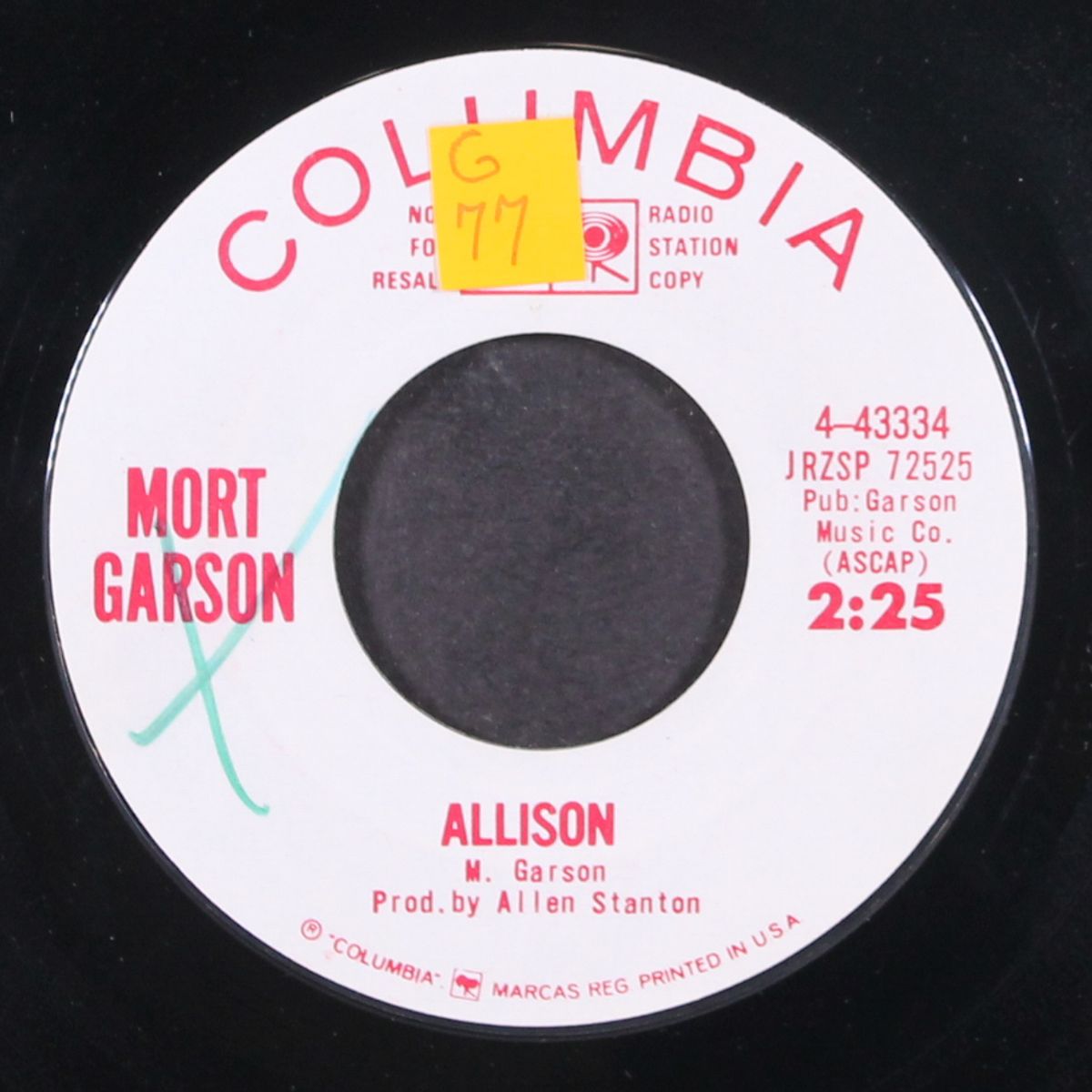 allison / la nobile arte by MORT GARSON