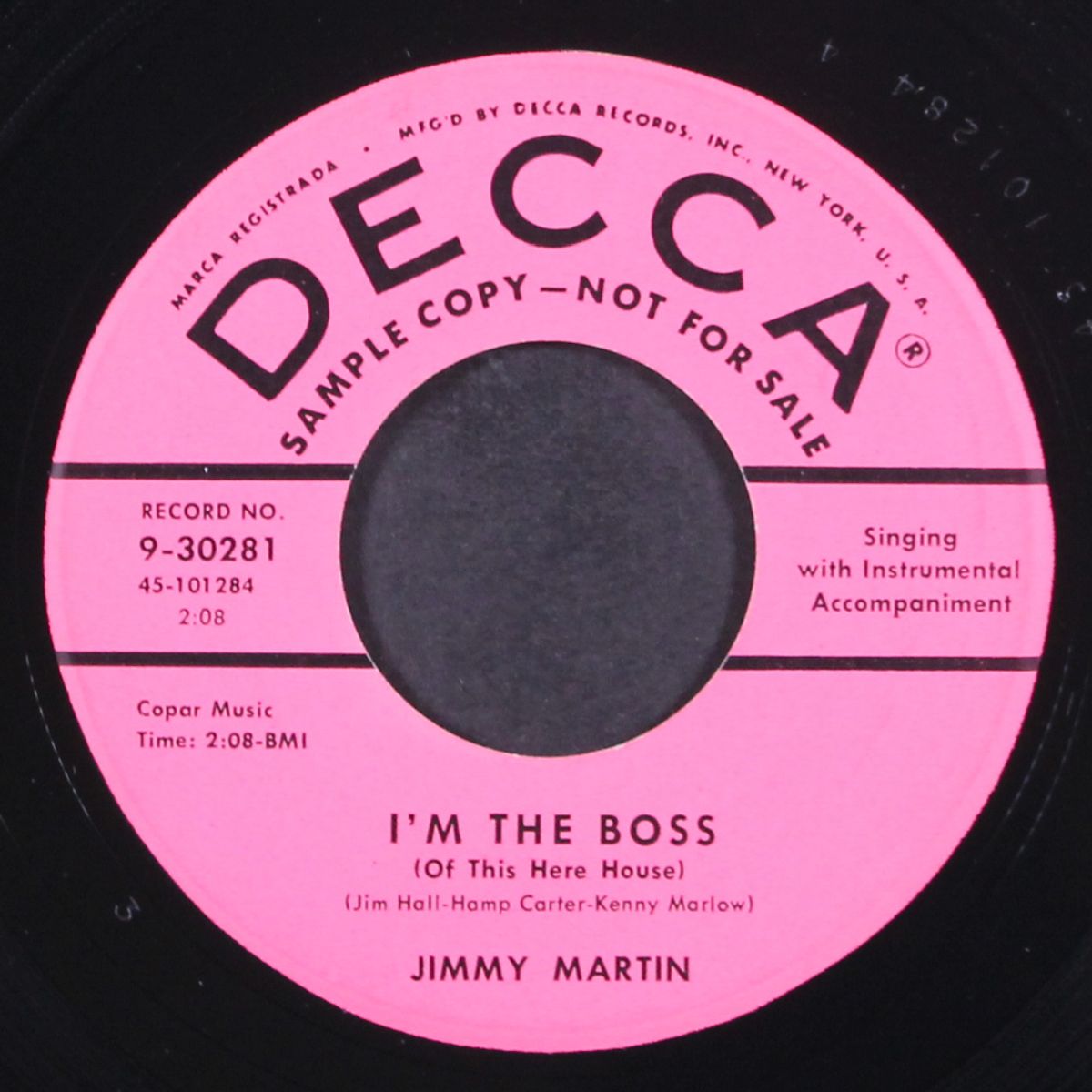 i'm the boss / dog bite your hide by JIMMY MARTIN