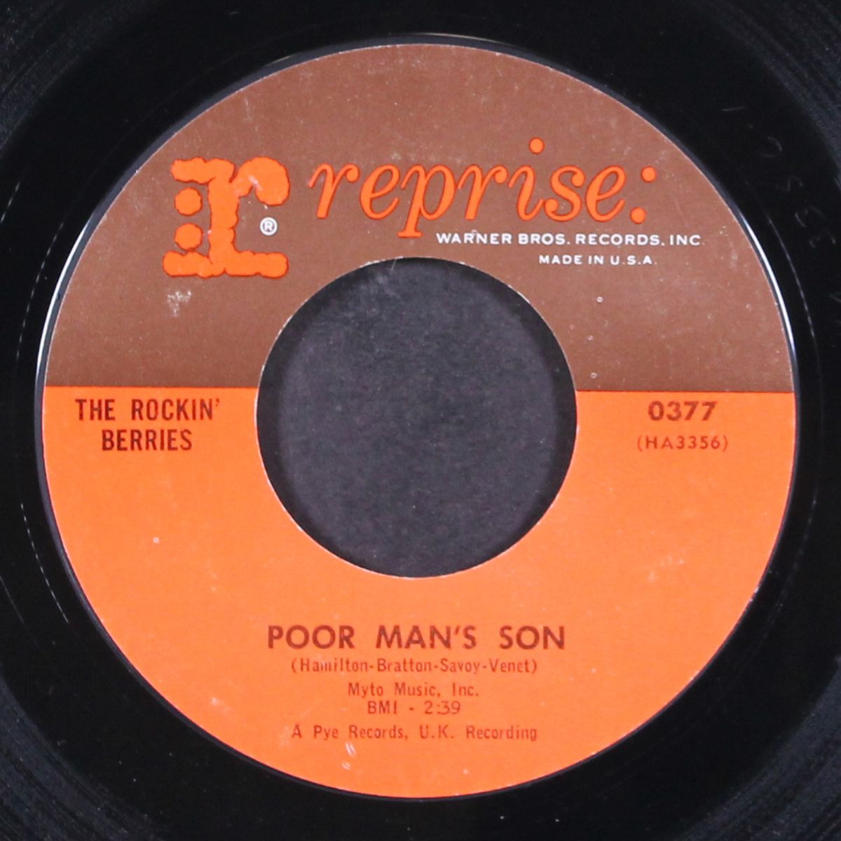 poor man's son / follow me by ROCKIN' BERRIES