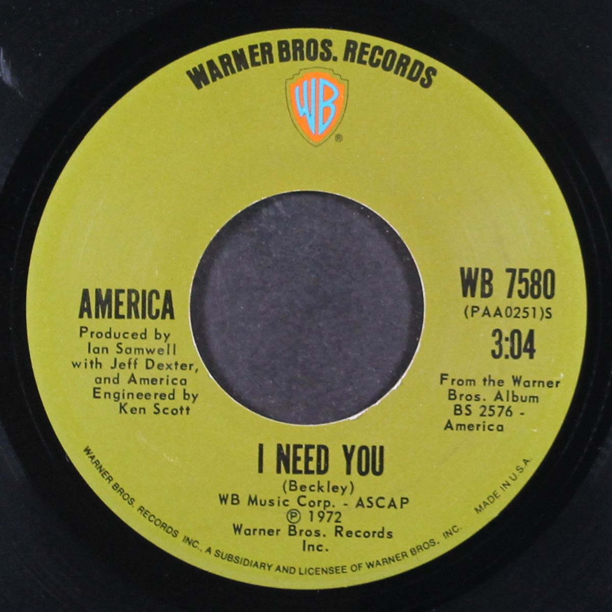i need you / riverside by AMERICA