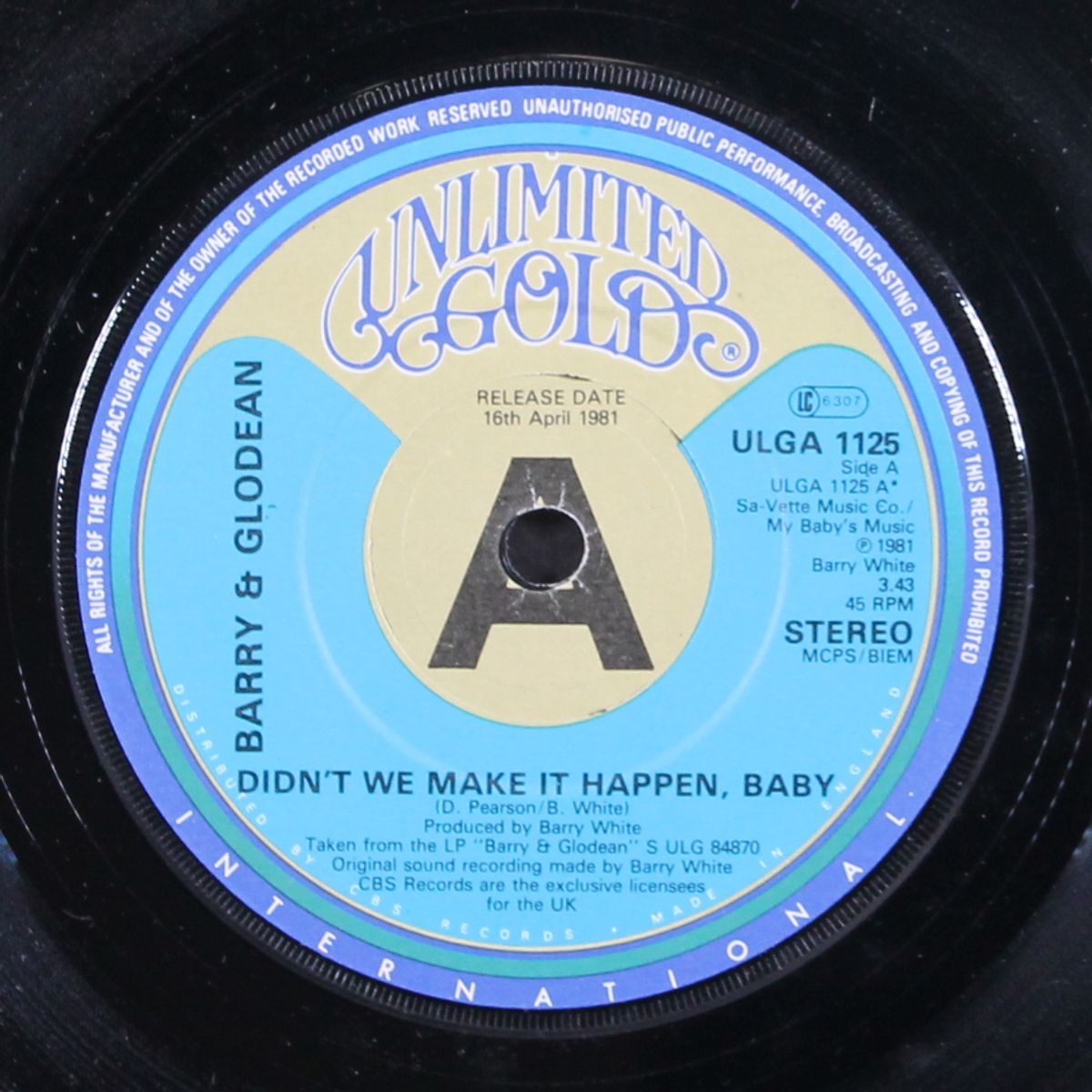 didn't we make it happen baby by BARRY & GLODEAN WHITE
