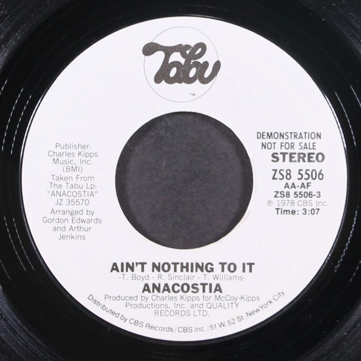 ain't nothing to it / same by ANACOSTIA