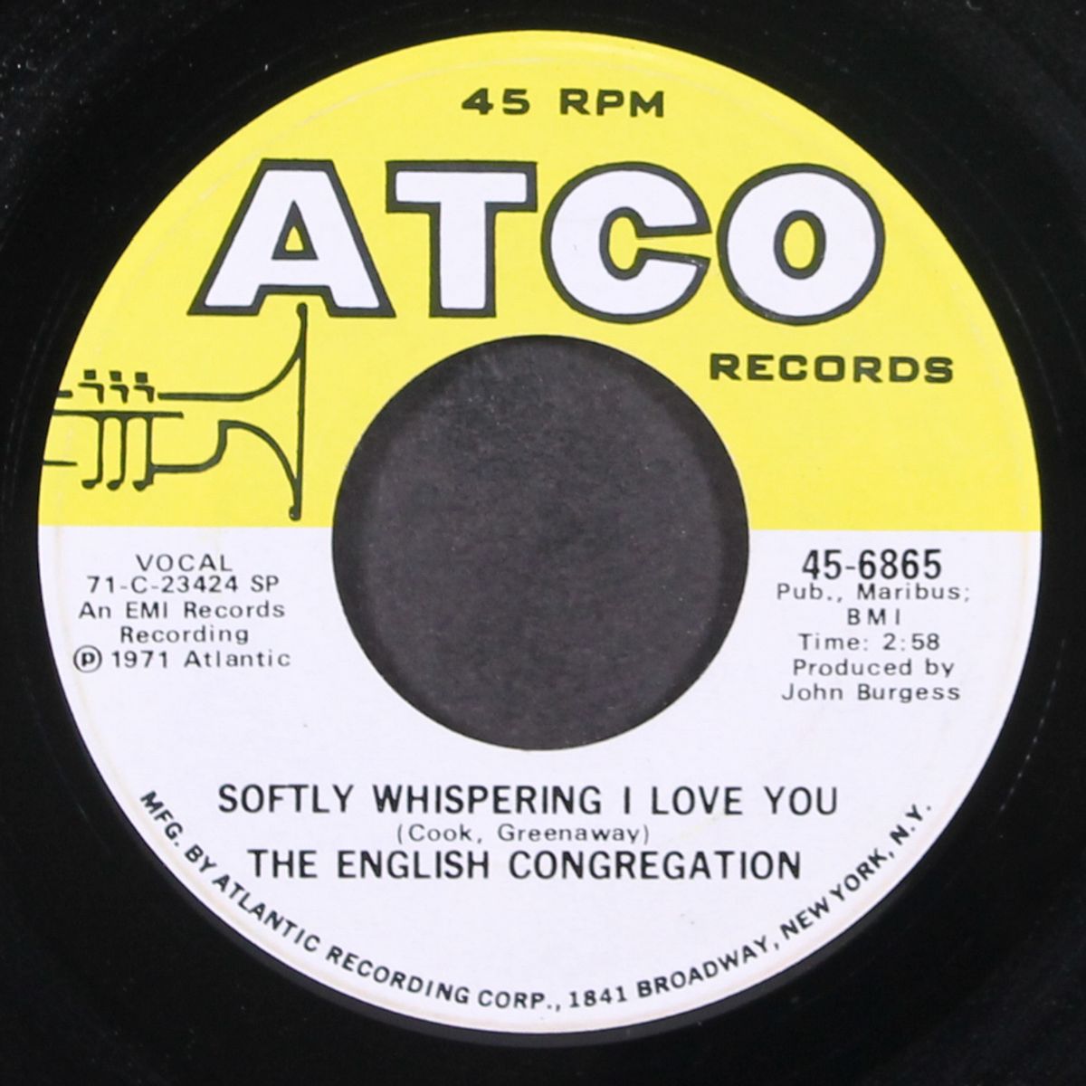 softly whispering i love you / when susie takes the plane by ENGLISH CONGREGATION