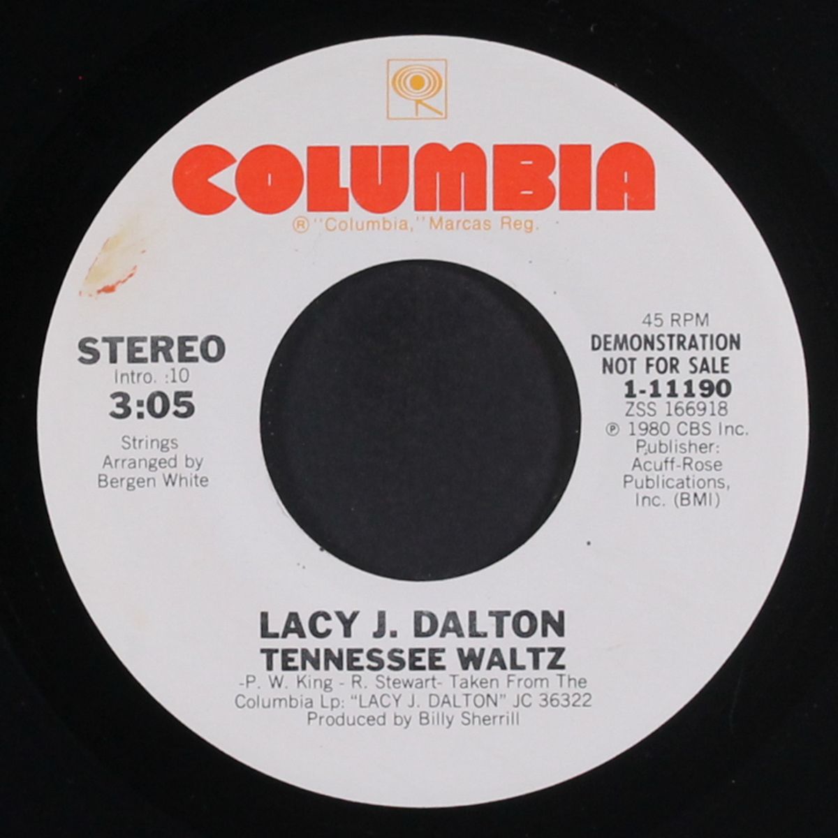tennessee waltz / same by LACY J. DALTON
