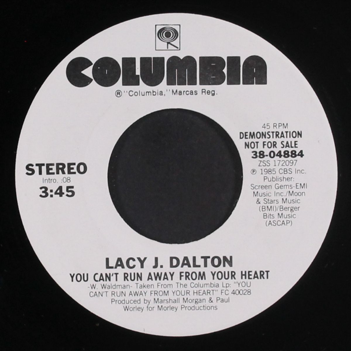 you can't run away from your heart / same by LACY J. DALTON