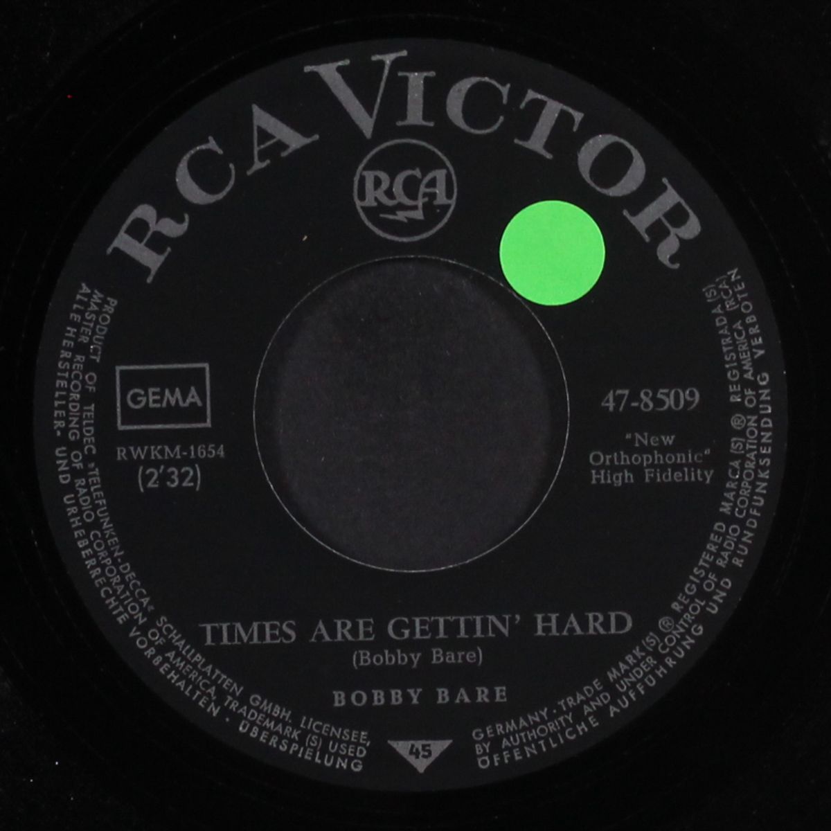 times are gettin' hard by BOBBY BARE