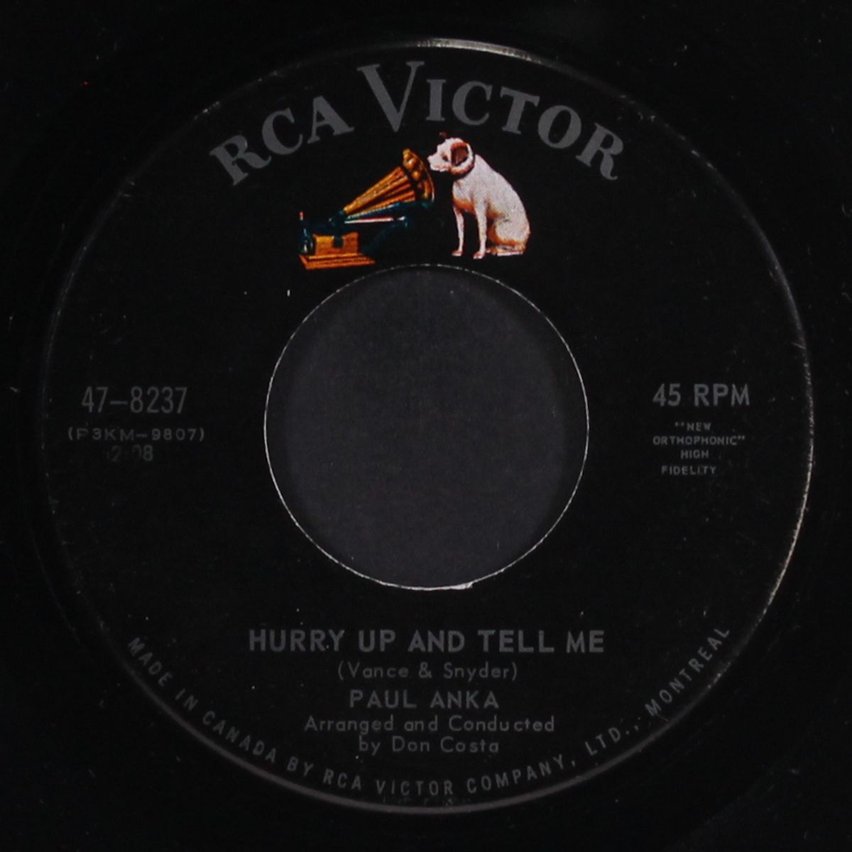 hurry up and tell me by PAUL ANKA