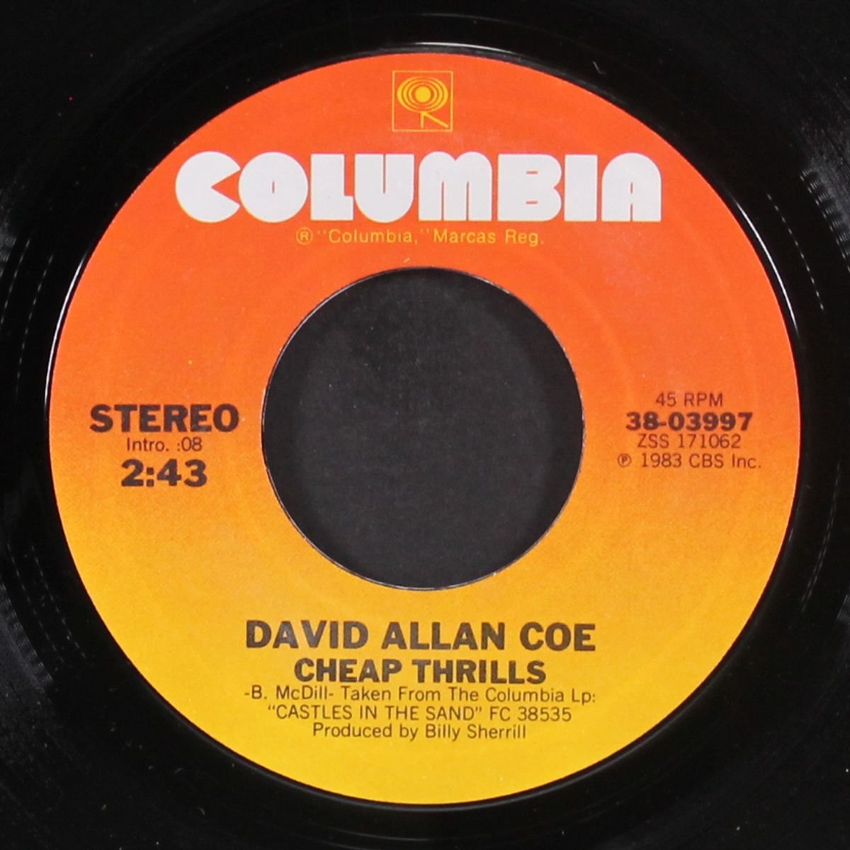 cheap thrills by DAVID ALLAN COE