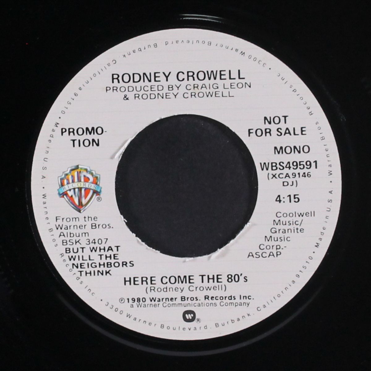 here come the 80's / mono by RODNEY CROWELL