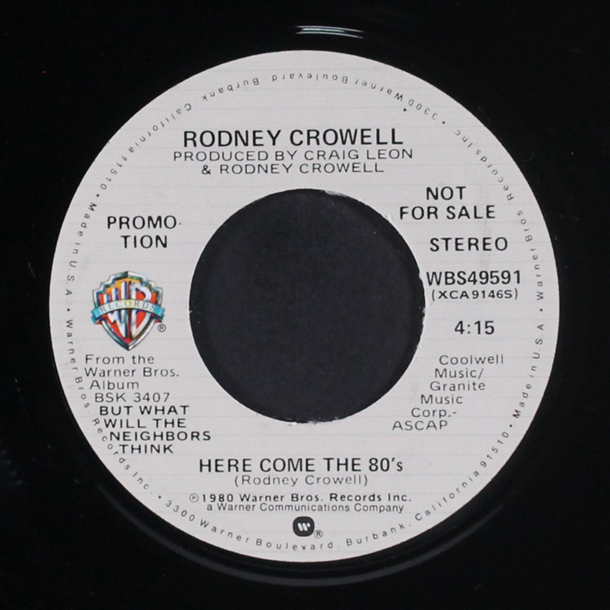 here come the 80's / mono by RODNEY CROWELL