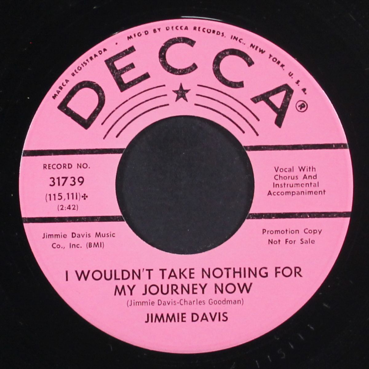 i wouldn't take nothing for my journey by JIMMIE DAVIS