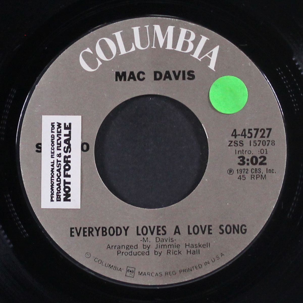 everybody loves a love song / friend, lover, woman, wife by MAC DAVIS