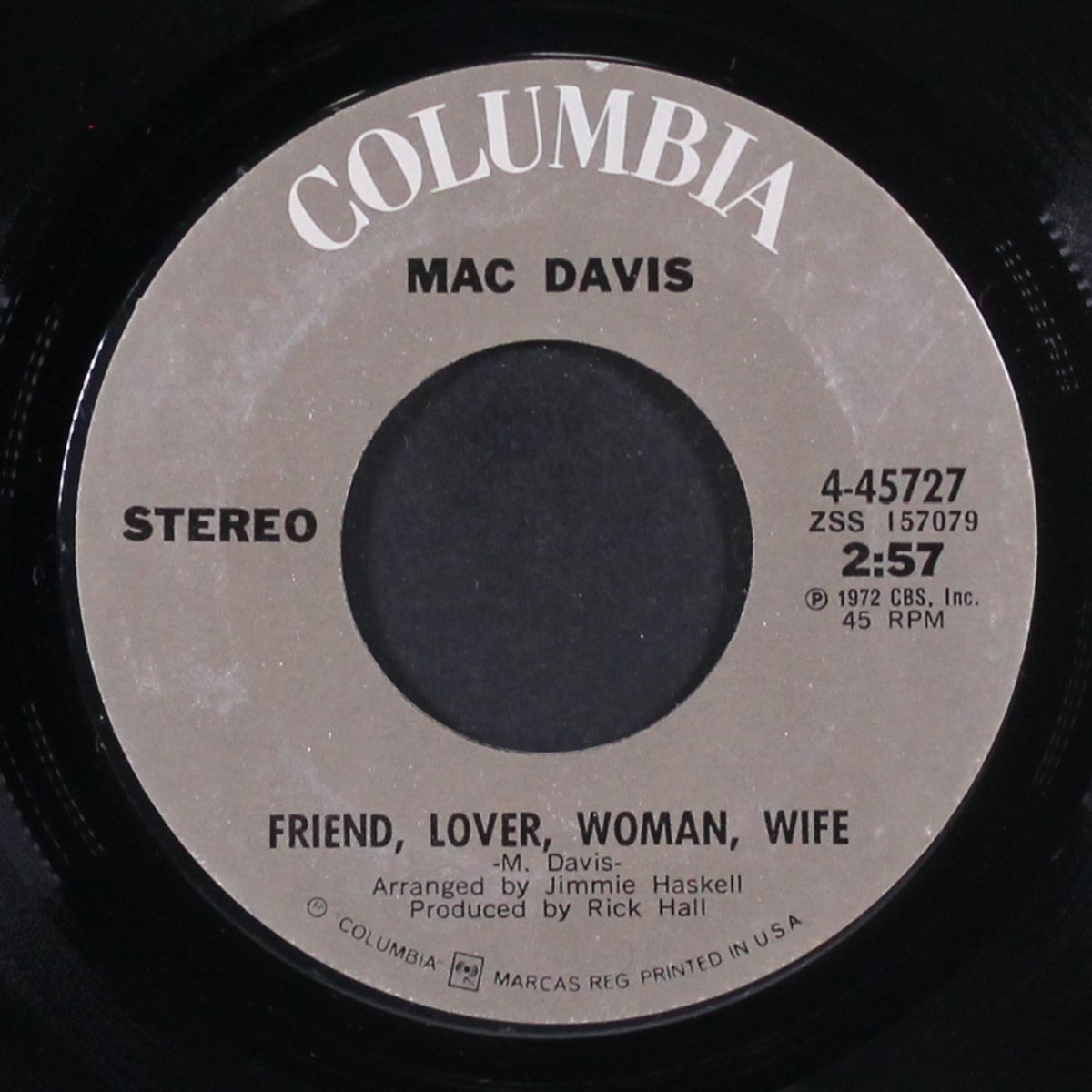 everybody loves a love song / friend, lover, woman, wife by MAC DAVIS