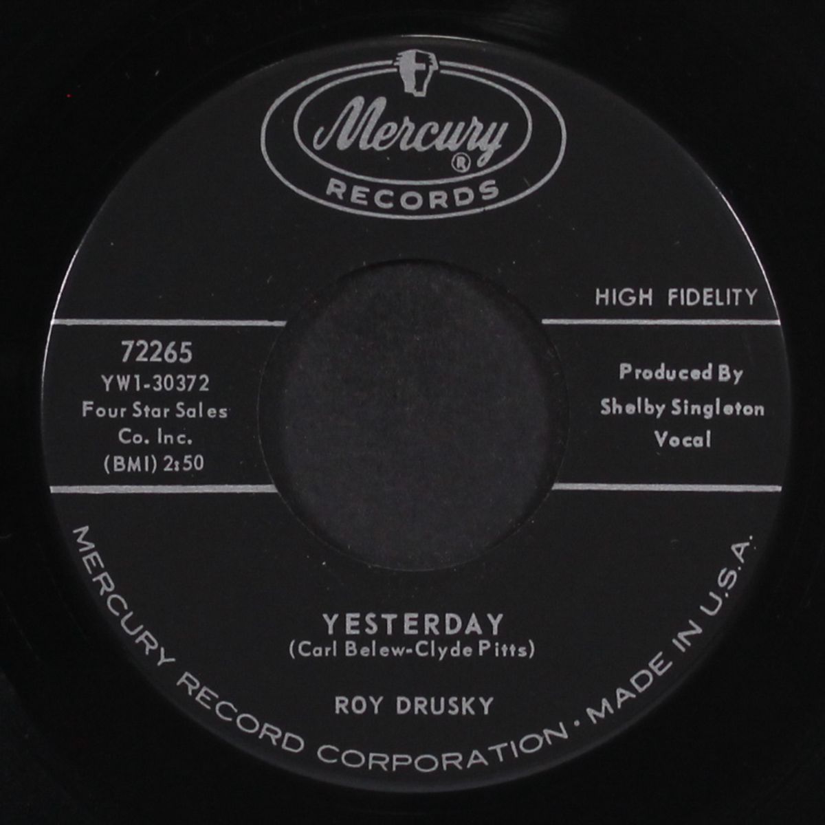pick of the week / yesterday by ROY DRUSKY