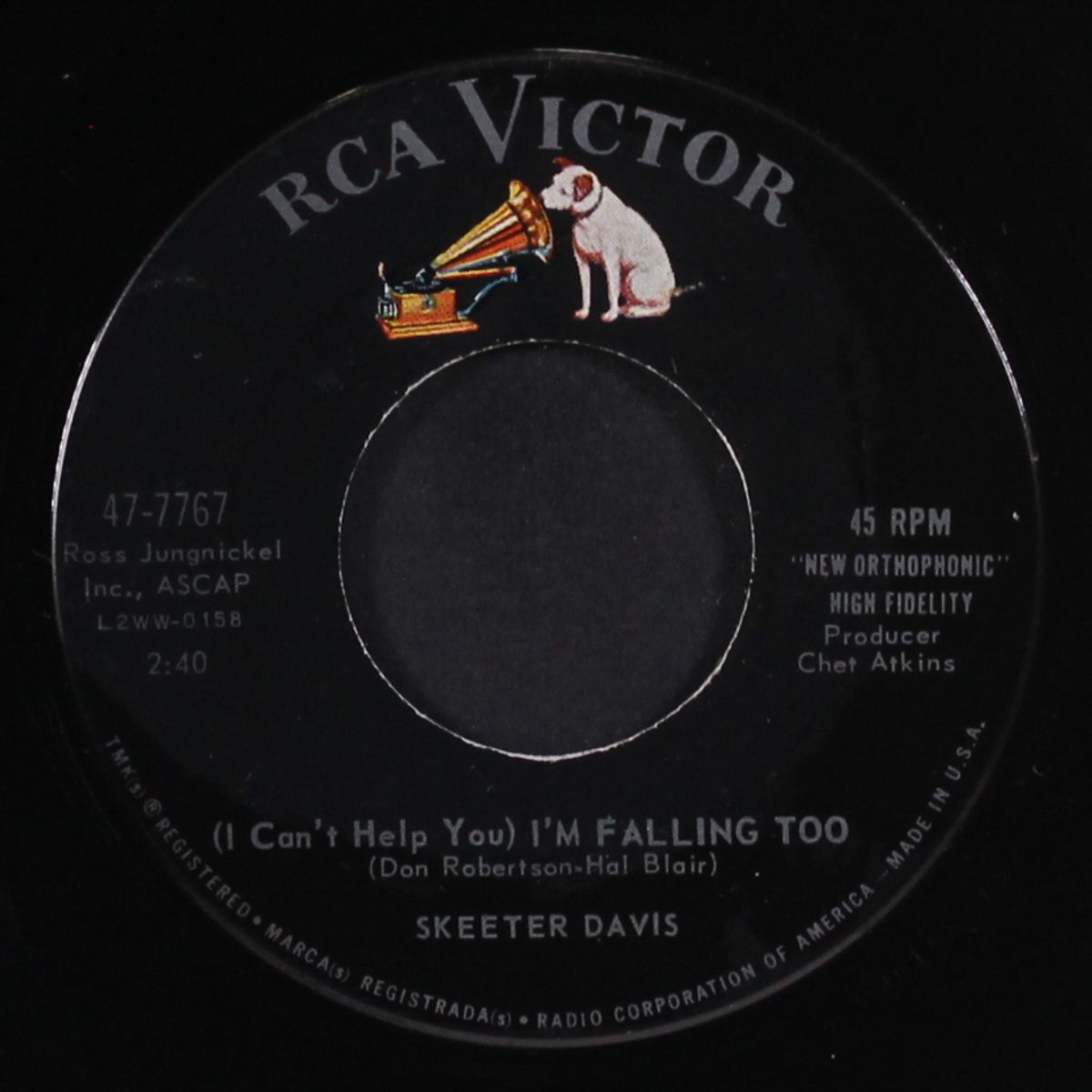 i'm falling too / no never by SKEETER DAVIS