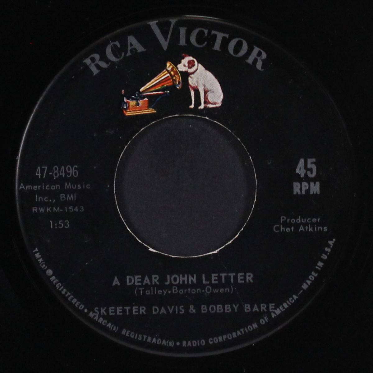 a dear john letter / too used to being with you by SKEETER DAVIS & BOBBY BARE