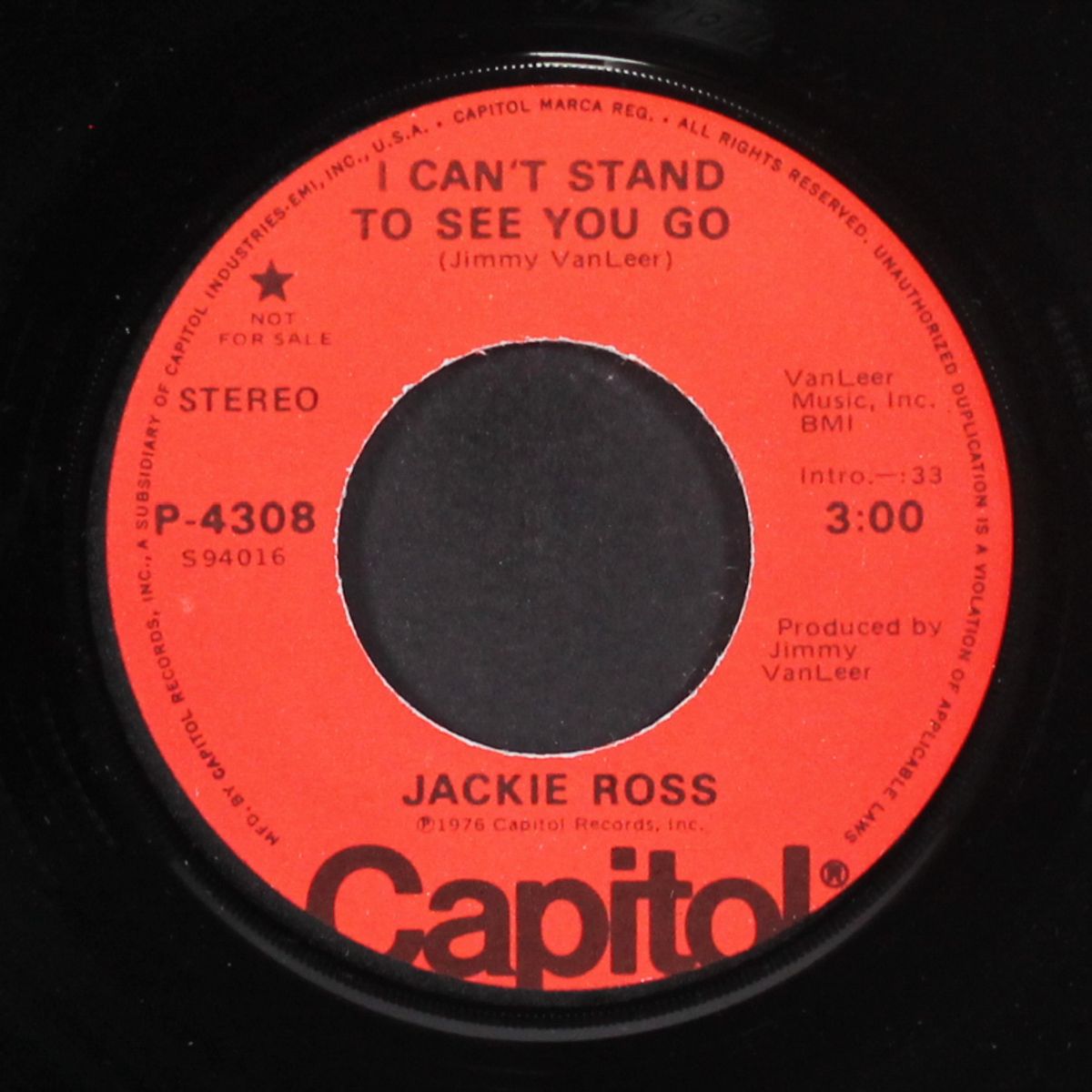 i can't stand to see you go / mono by JACKIE ROSS