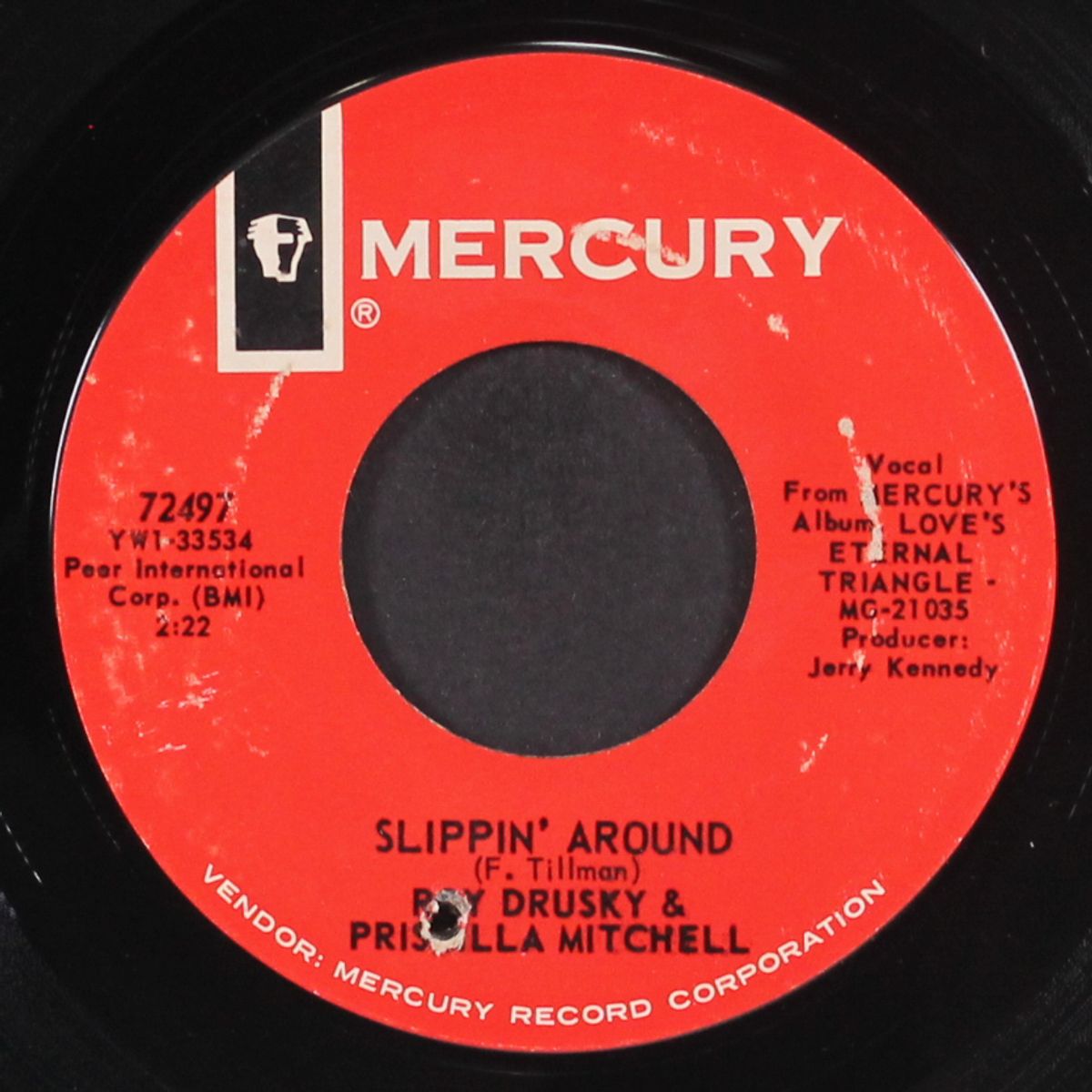 slippin' around by ROY DRUSKY & PRISCILLA MITCHELL