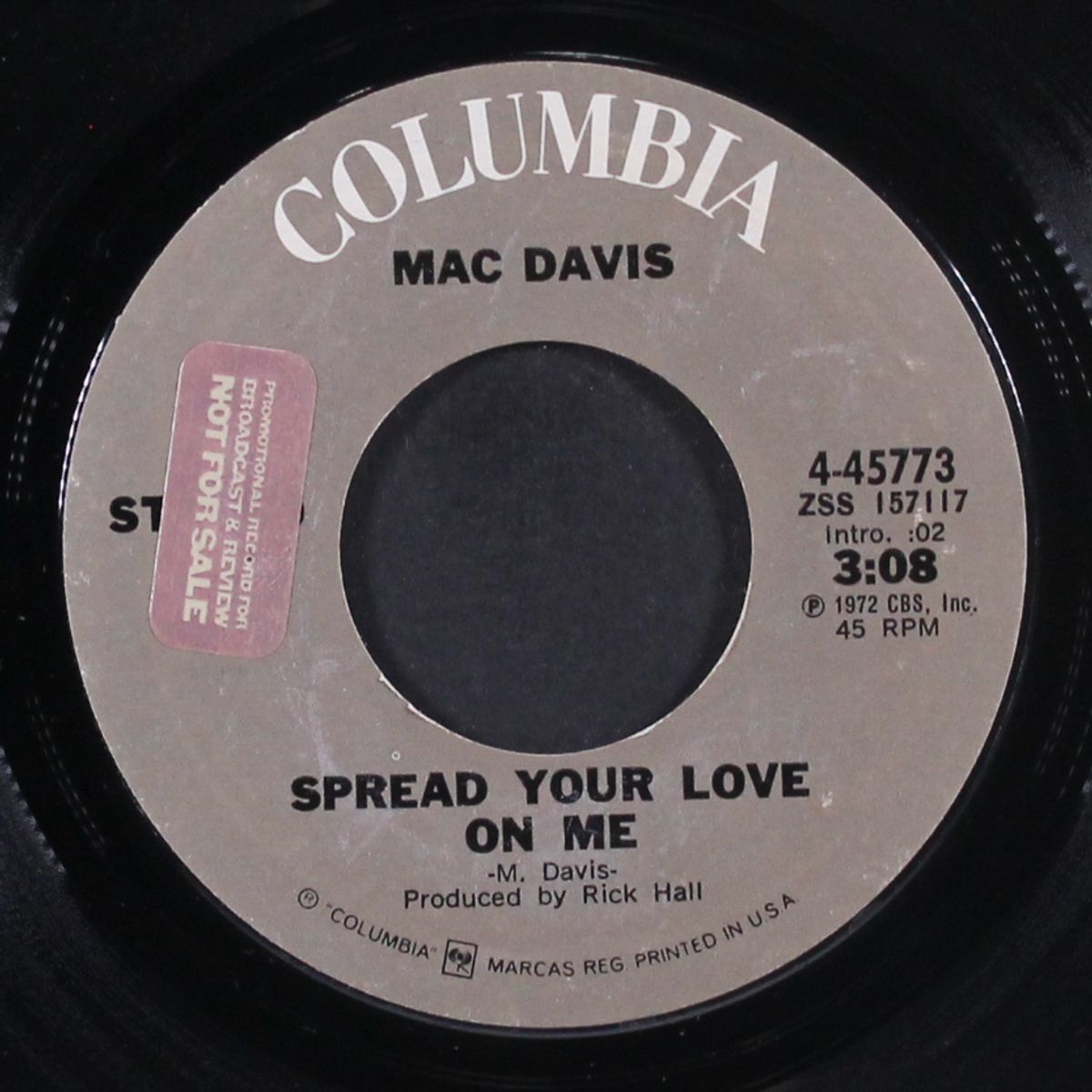 spread your love on me by MAC DAVIS