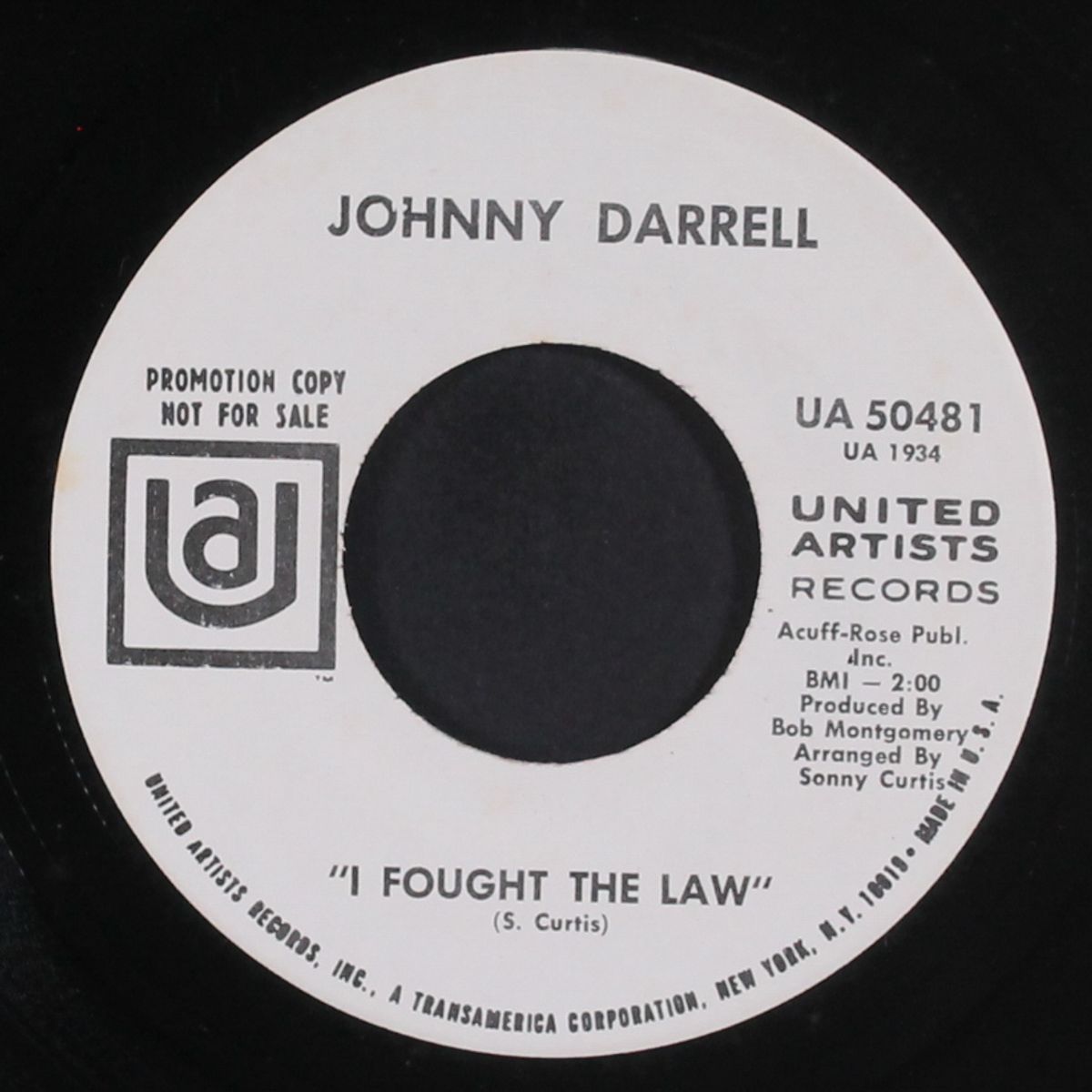 i fought the law by JOHNNY DARRELL