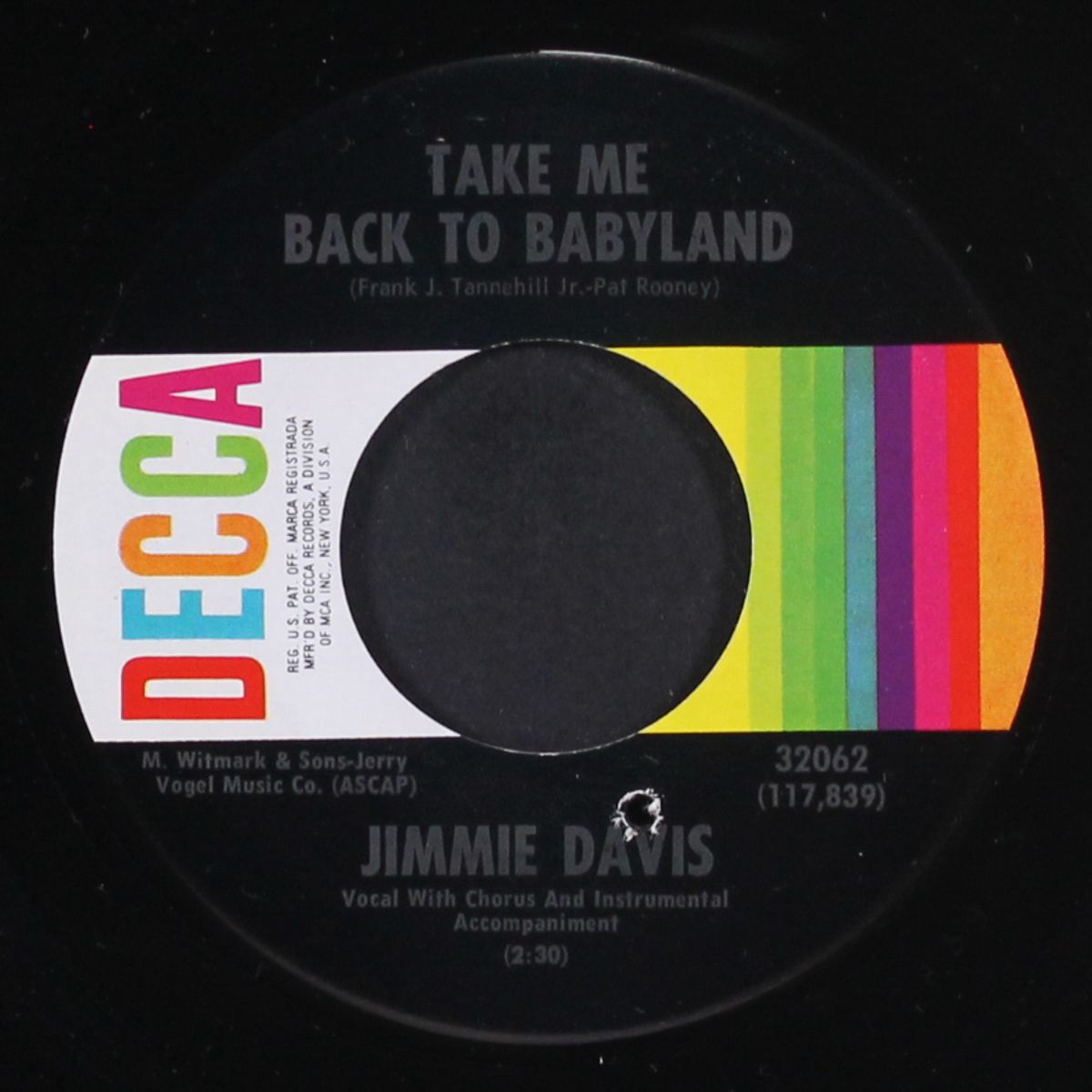 take me back to babyland / forgive me santa by JIMMIE DAVIS