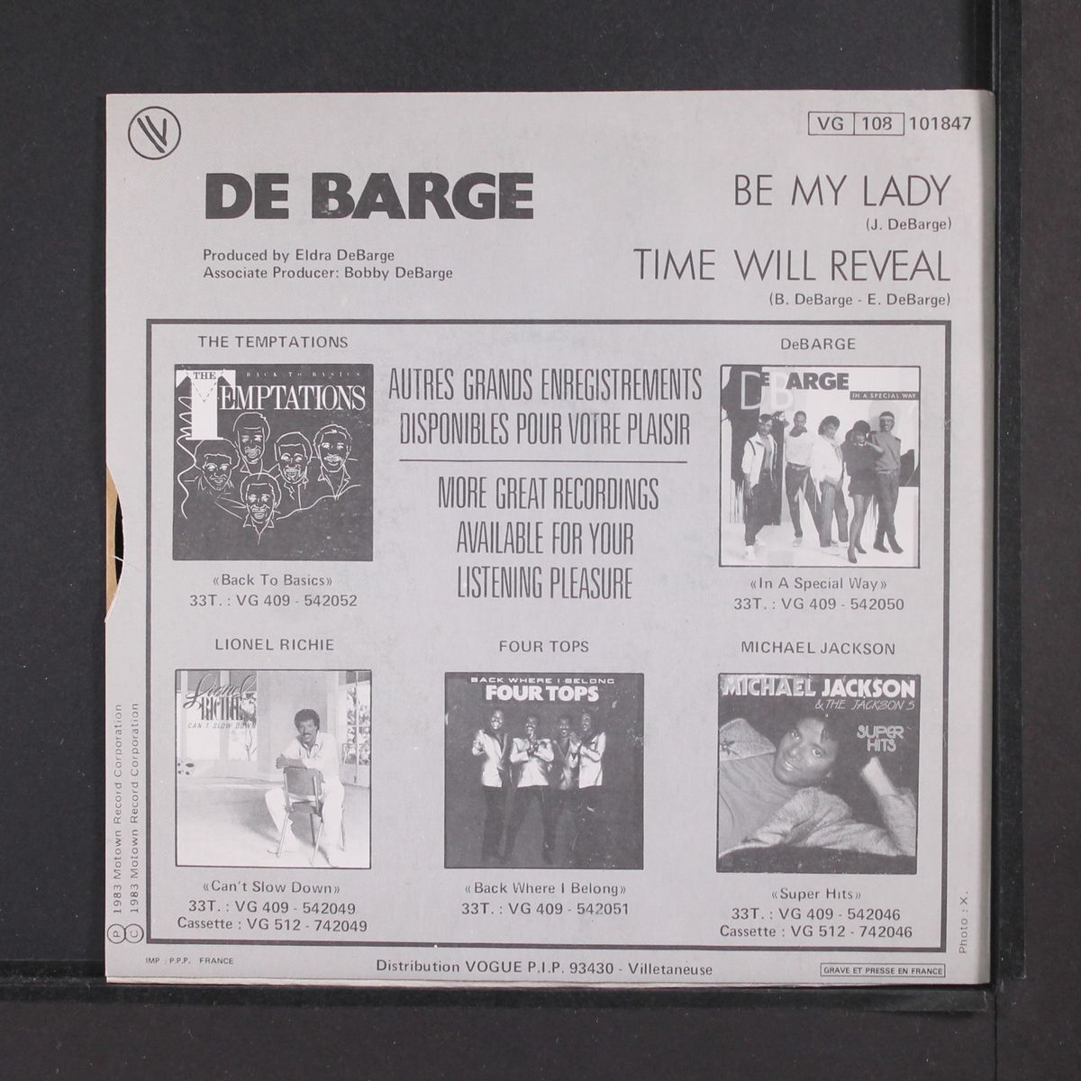 be my lady / time will reveal by DEBARGE