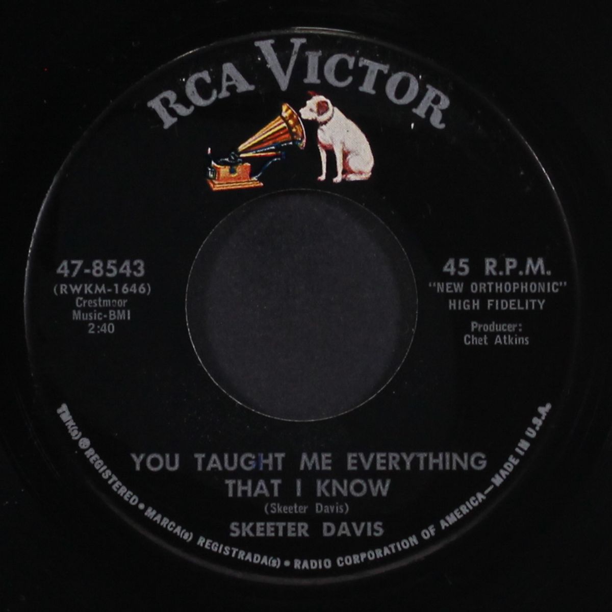 you taught me everything that i know by SKEETER DAVIS