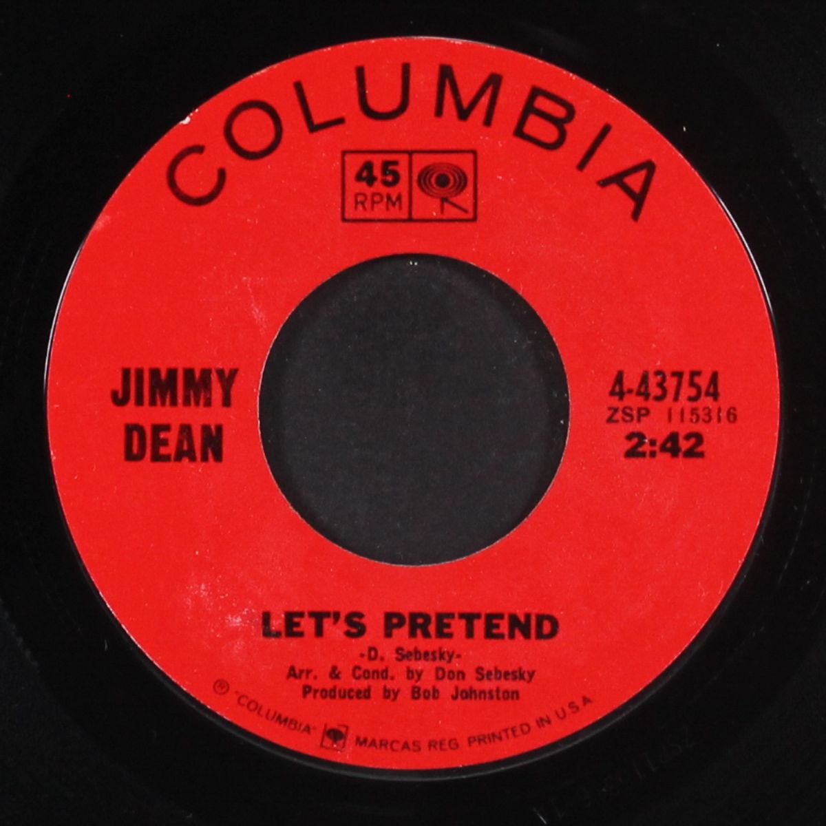 once a day / let's pretend by JIMMY DEAN