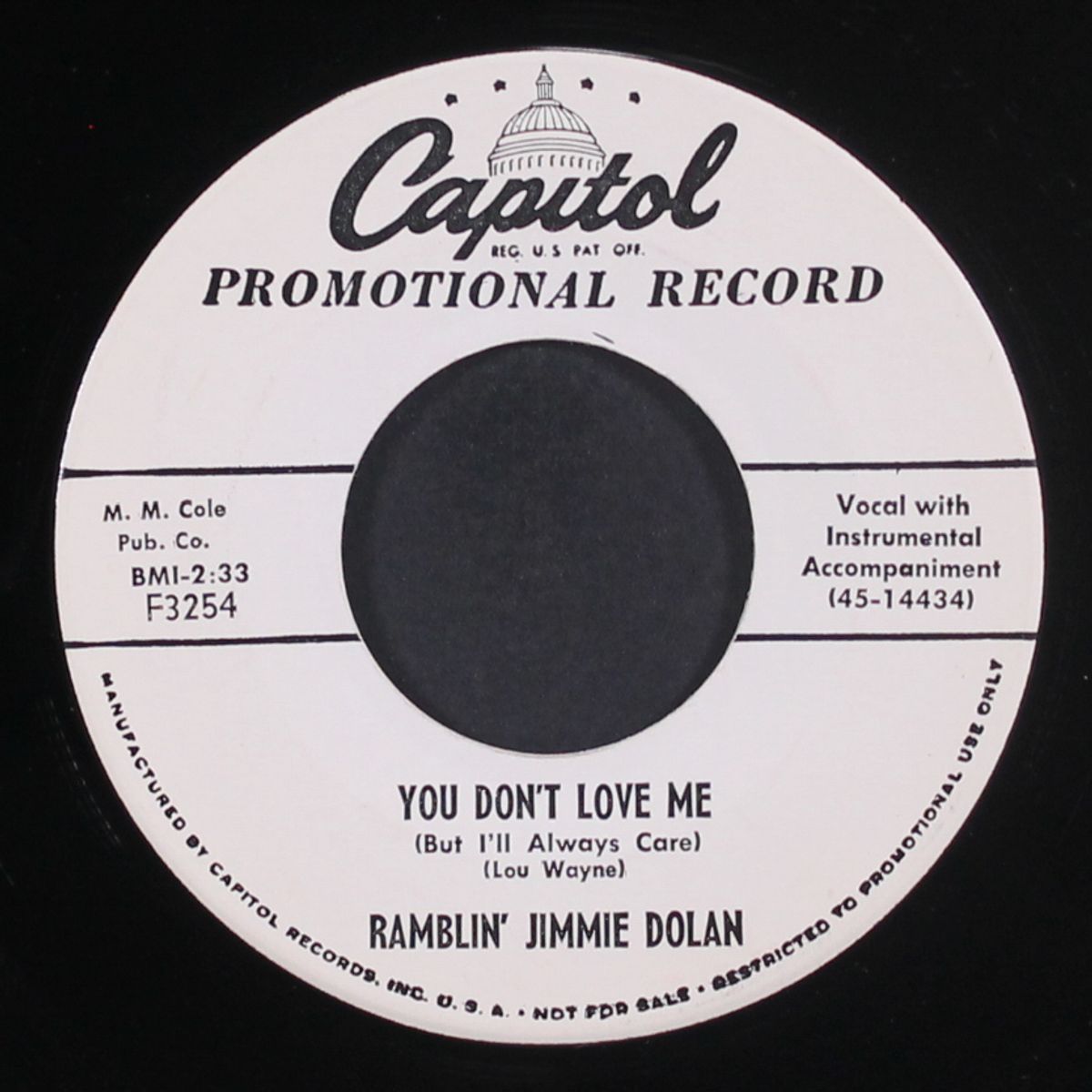 black denim trousers and motorcyle boots / you don't love me by RAMBLIN' JIMMIE DOLAN