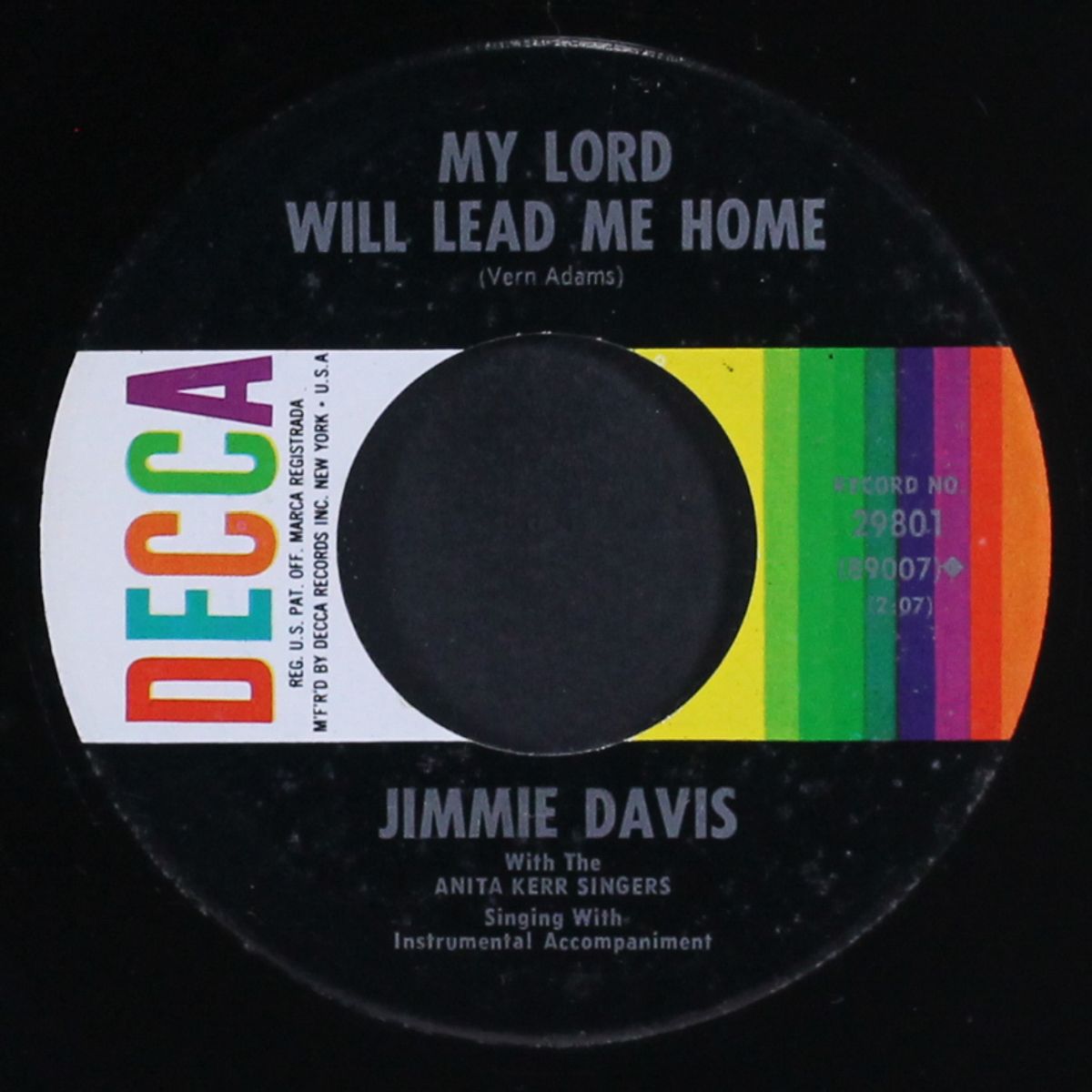 where no one stands alone / my lord will lead me home by JIMMIE DAVIS